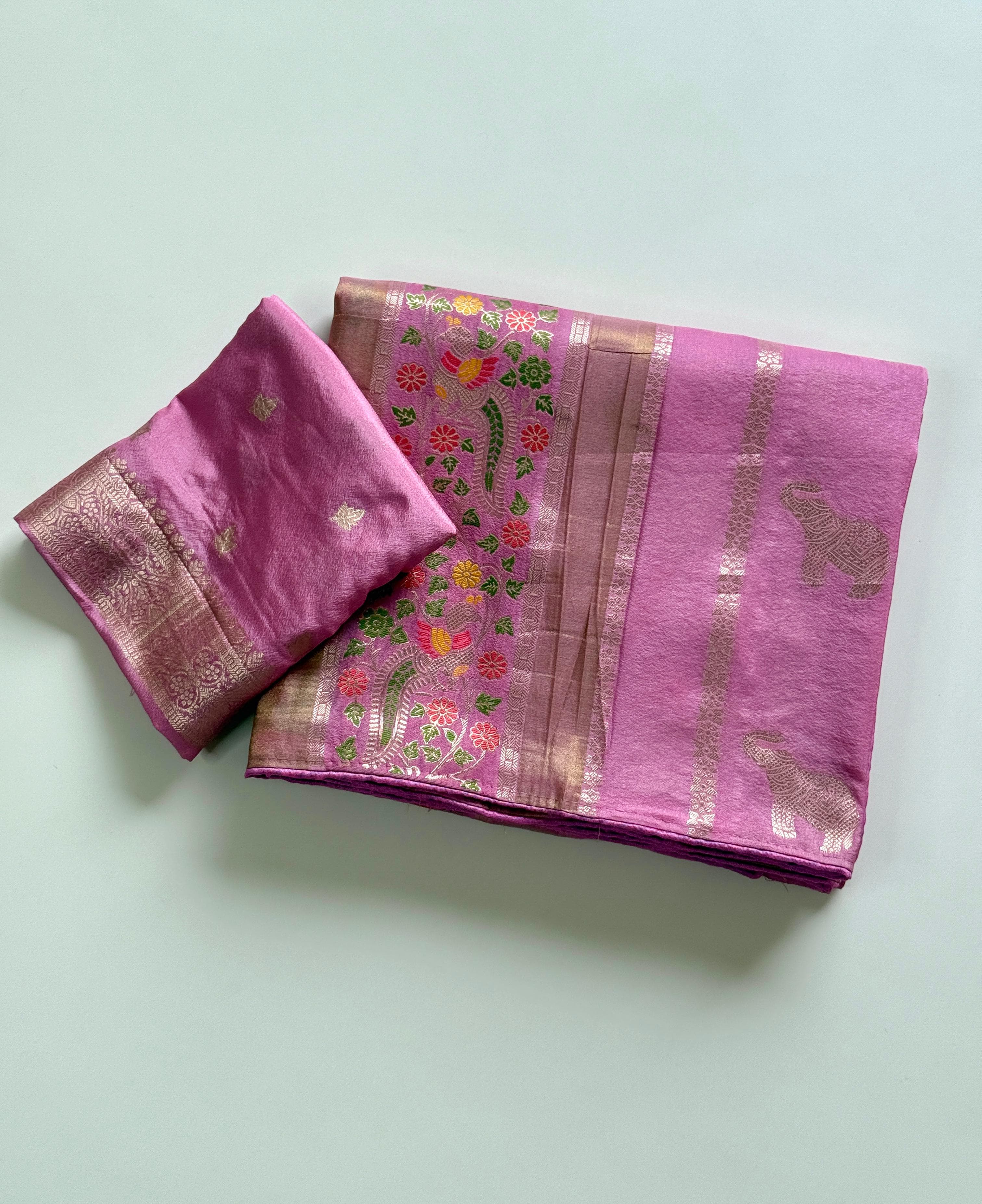 Pure Chinya Tisu Simmar Viscose Khaddi Crepe Georgette Sarees