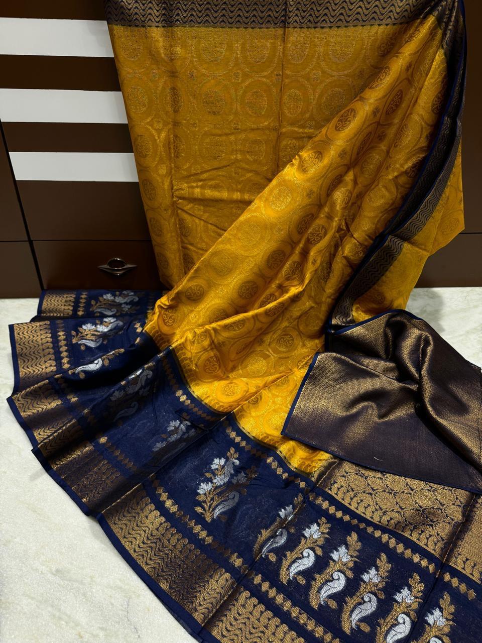 Banarasi Dyeable Dupion Silk Saree
