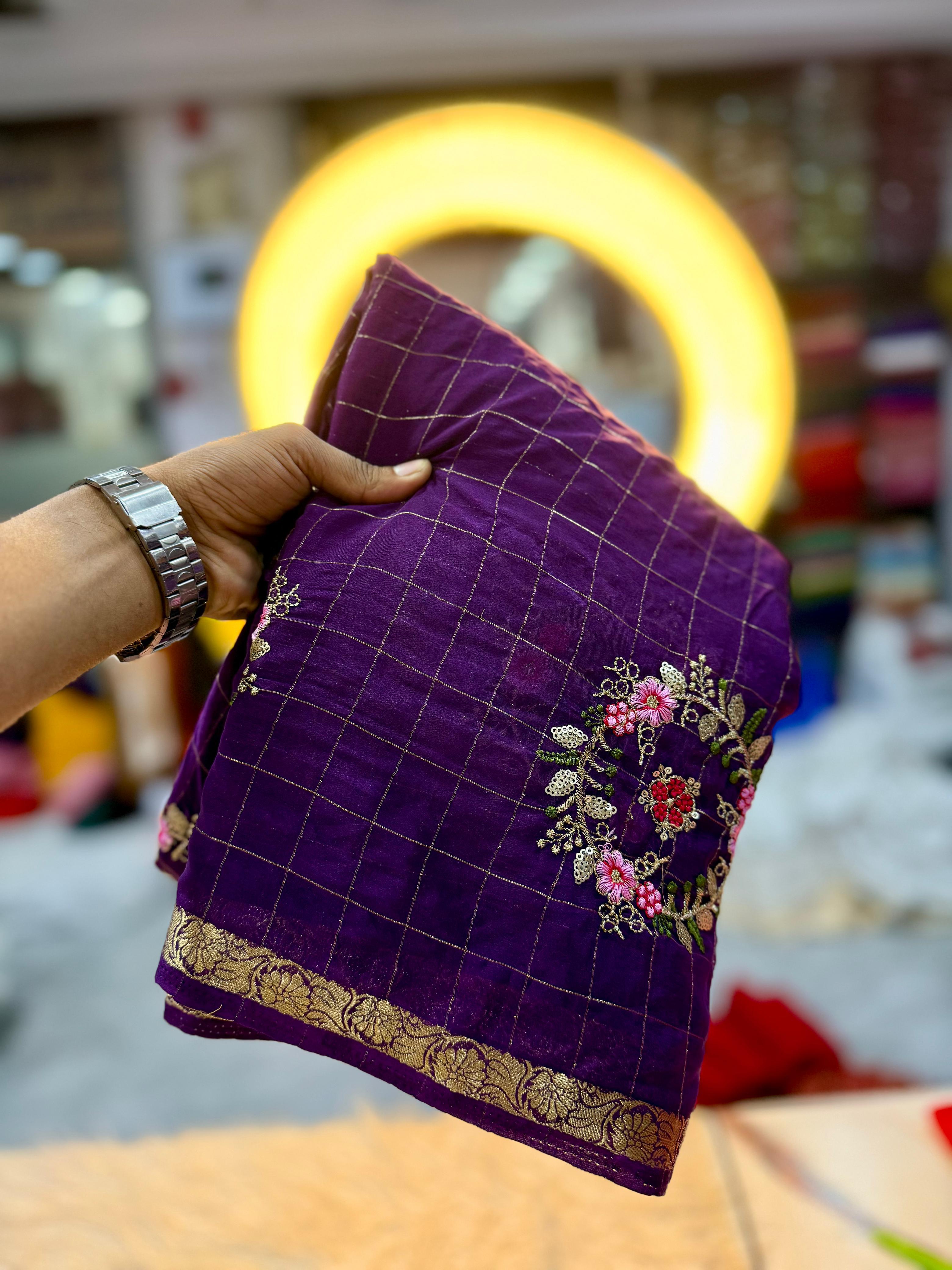 Pure Chinnon Viscose Saree