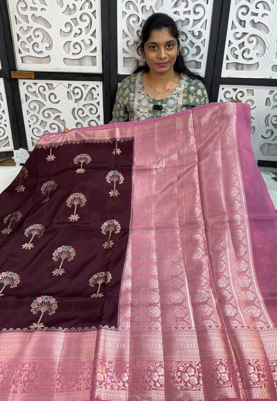 Premium Banarasi Semi Katan Silk Sarees