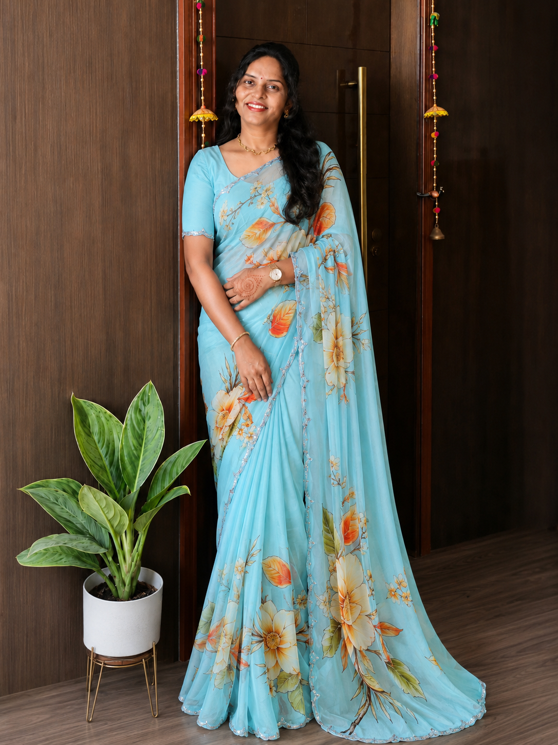Pure soft tebby designer sarees