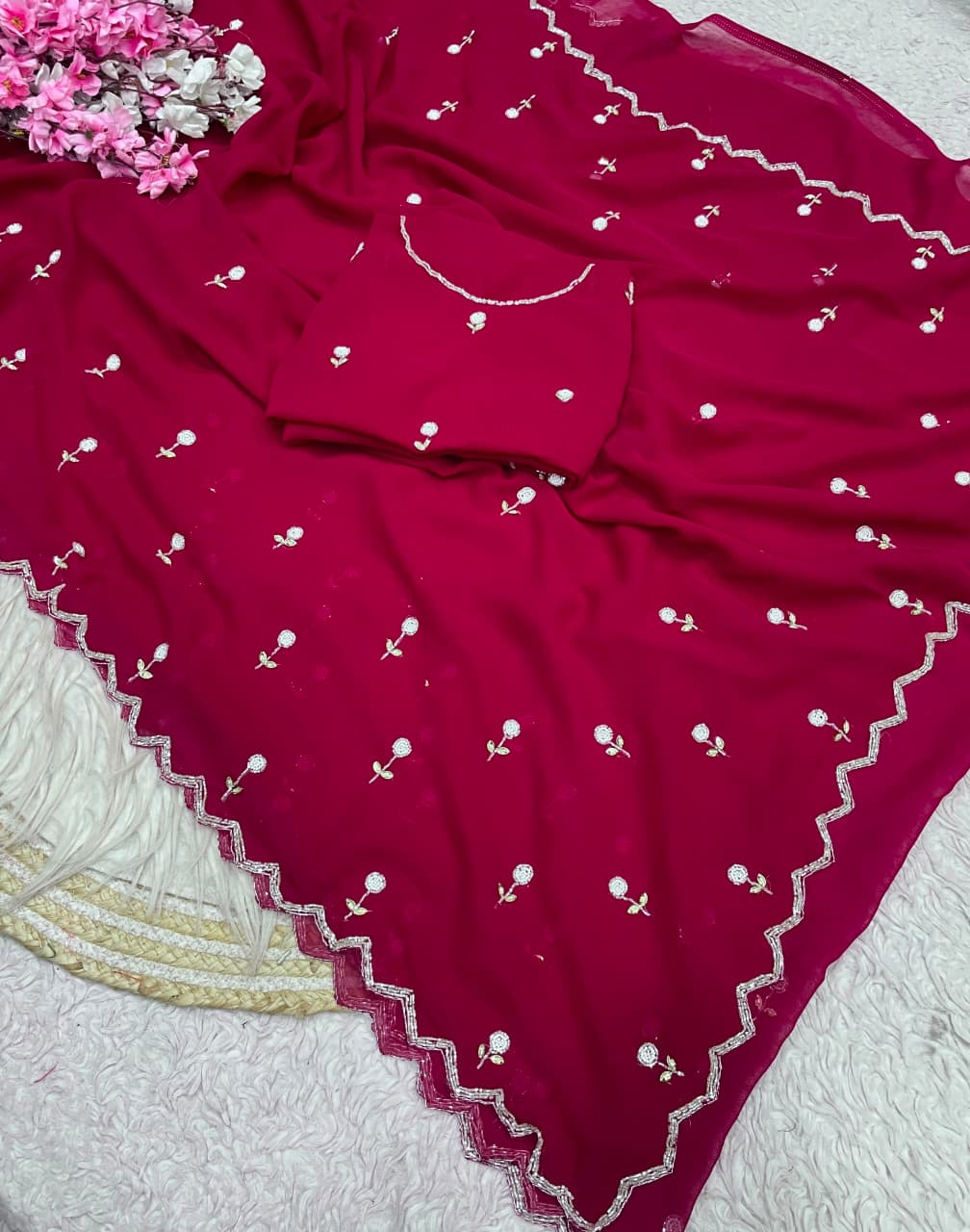Premium Georgette Cocktails Sarees
