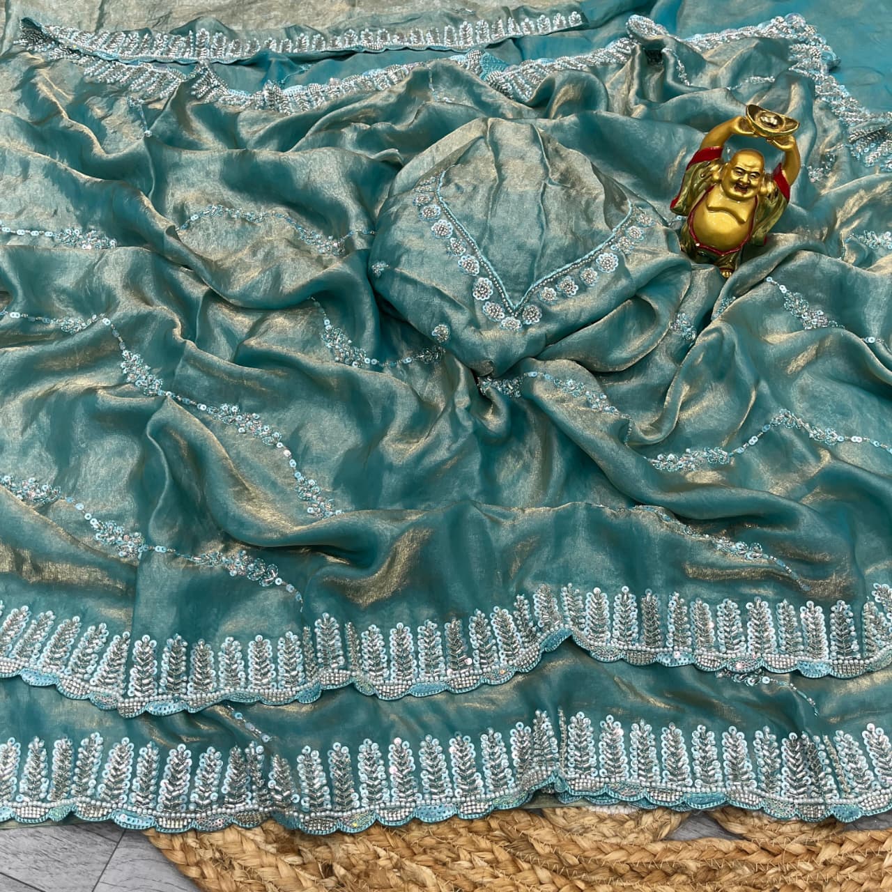 Space Silk with Original Beads Work