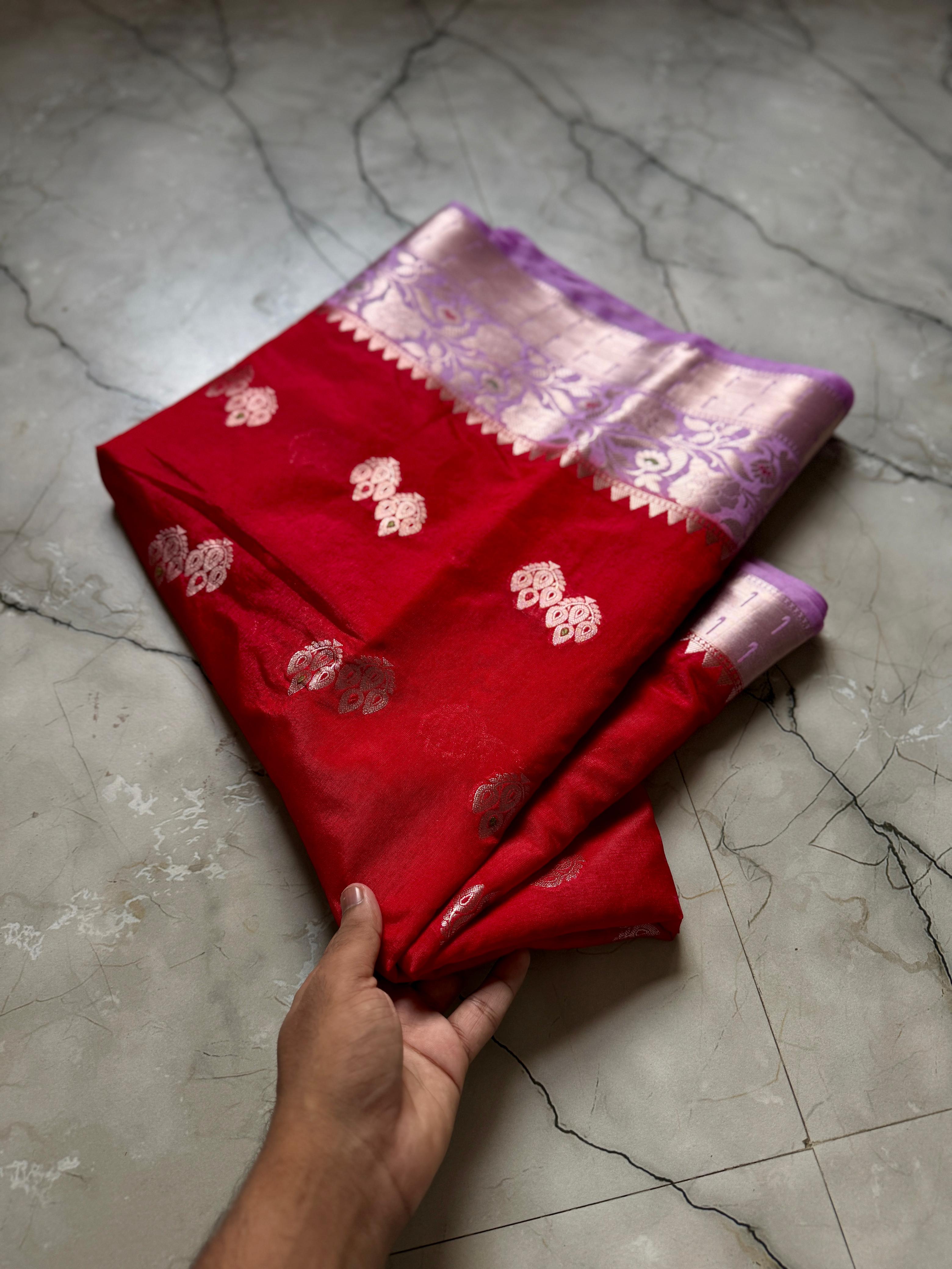 Soft Banarasi Raw Mango Silk Sareea