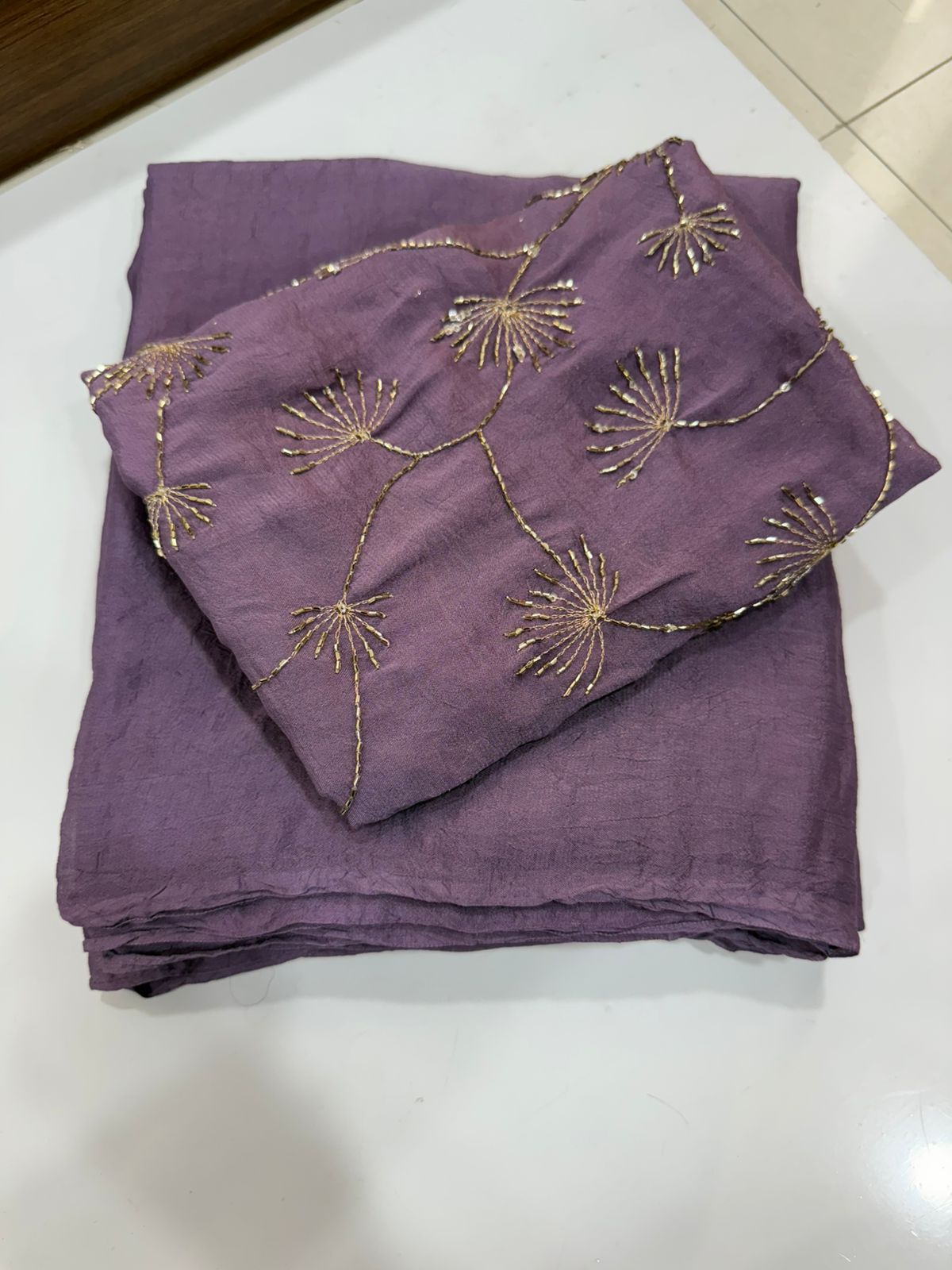 Rangoli Crush Saree with Designer Blouse
