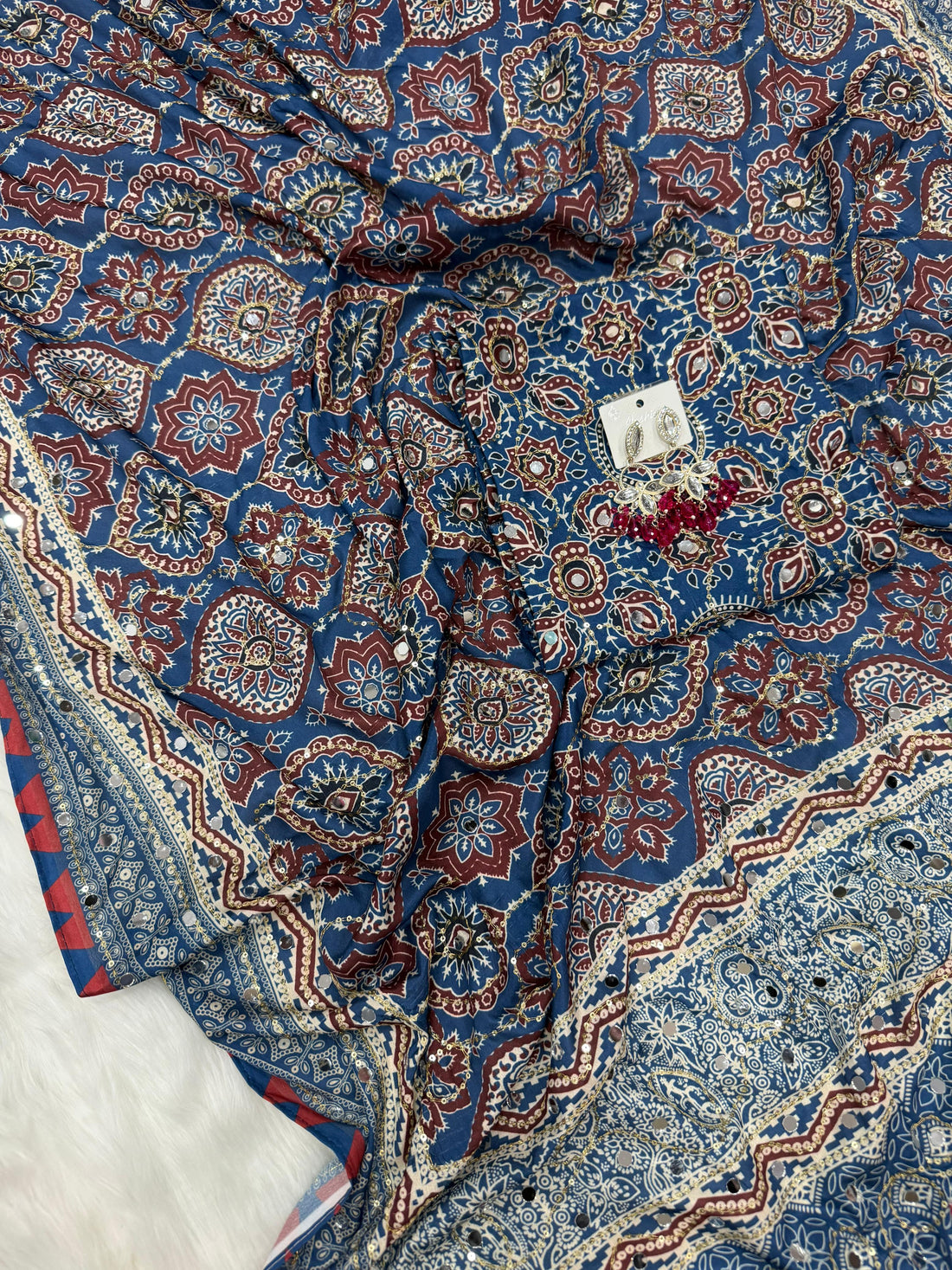Designer Ajrakh Saree