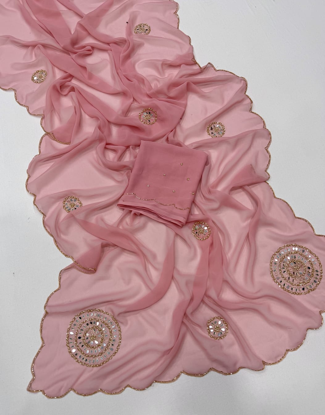 Georgette Handwork Sarees