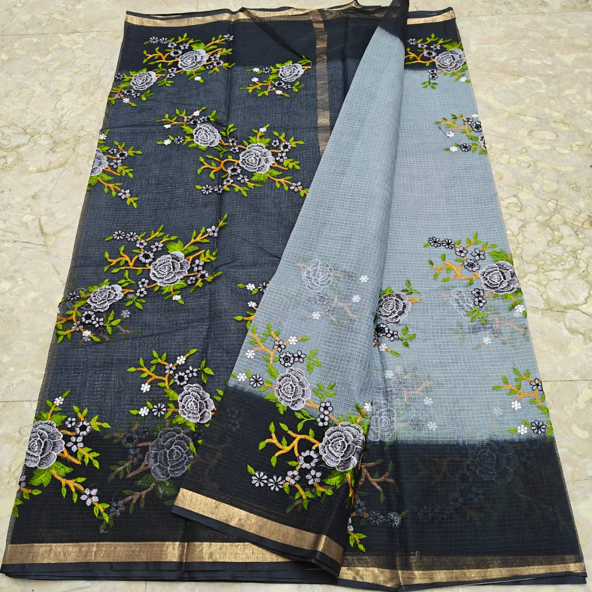 Pure Kota doriya embroidery sarees
