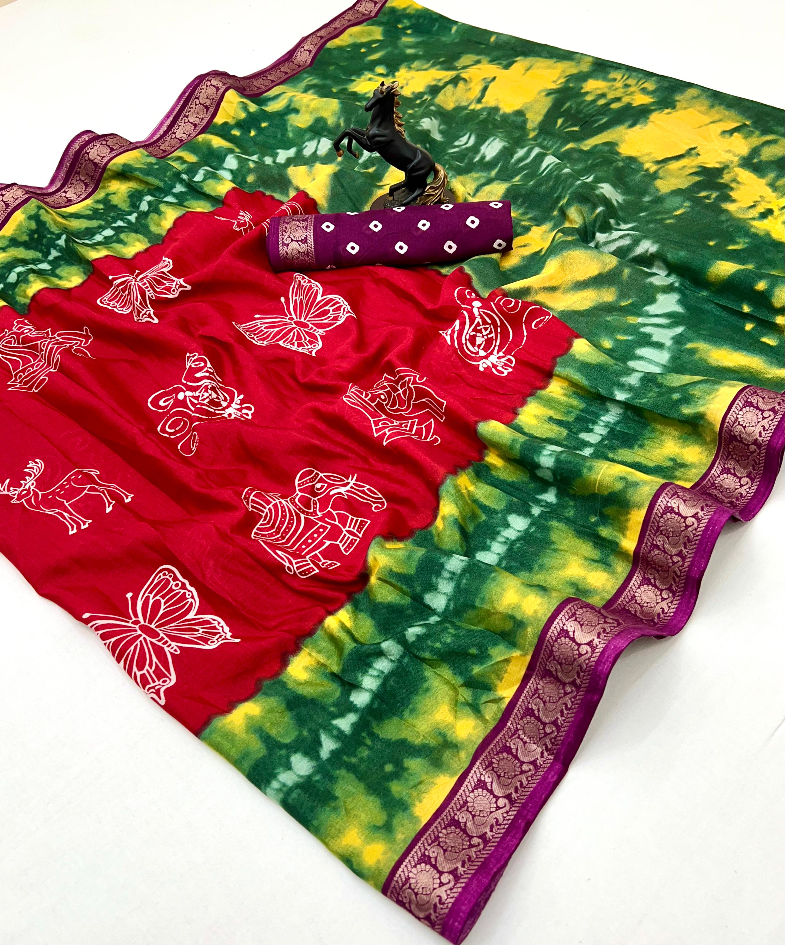 Viscose soft silk sarees