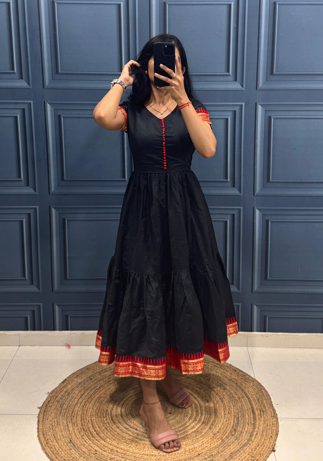 Traditional Style Cotton Maxi Dress