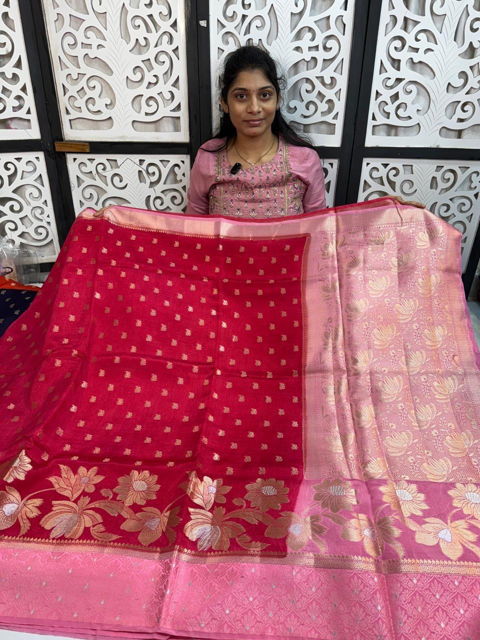 Premium Banarasi Dyble Dupion Soft Silk Sarees