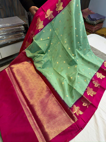 Soft Banarasi Dyble Dupion Soft Silk Saree