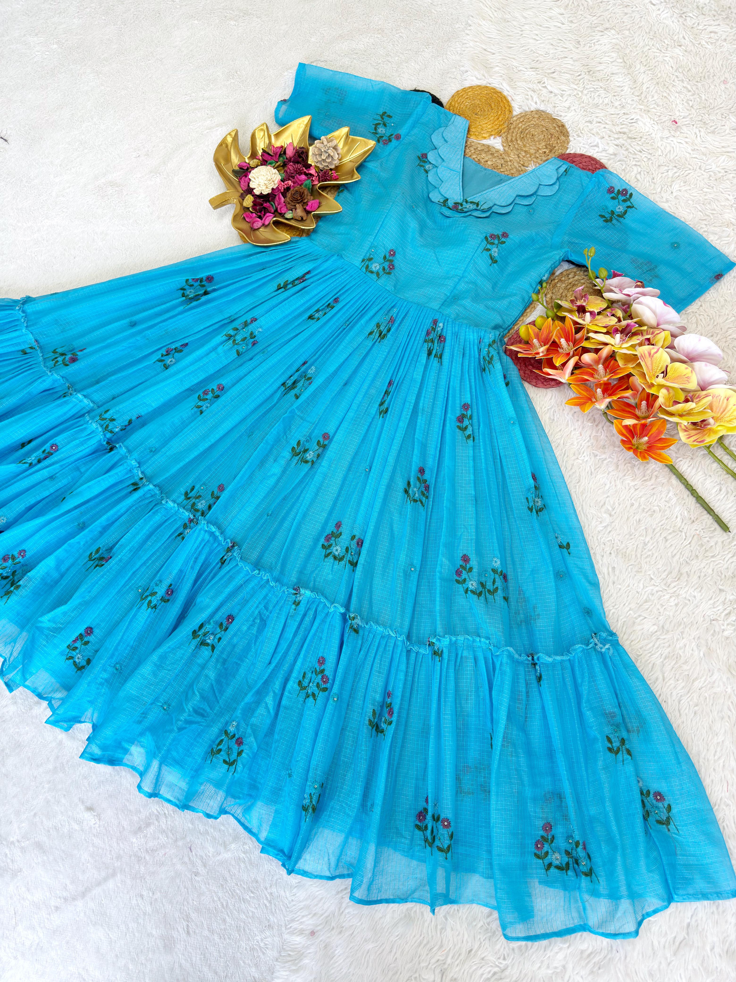 Summer 🌞 Special Kota Checks Gowns