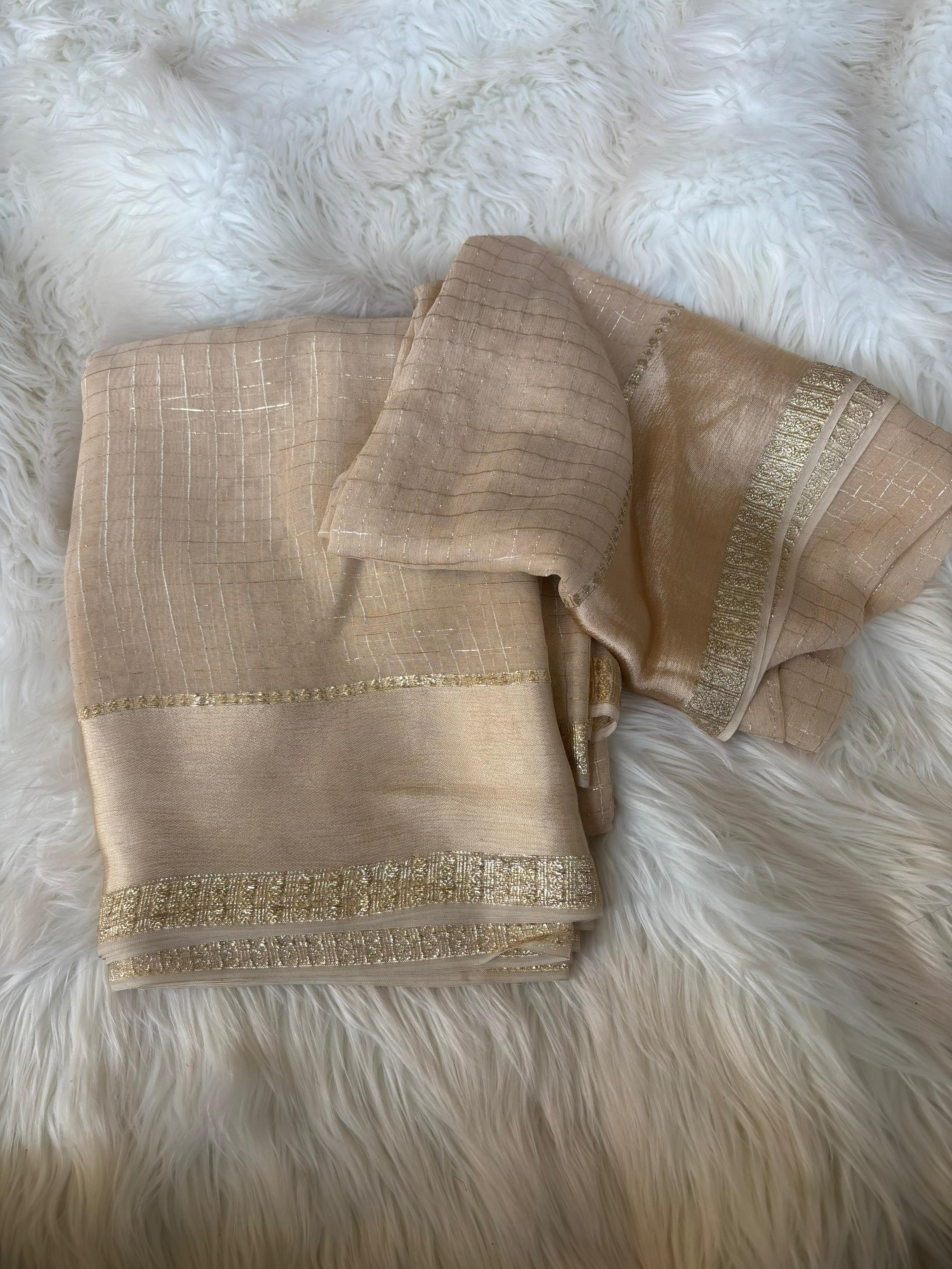 Viscose Georgette Saree With Running Blouse/Contrast Blouse Options