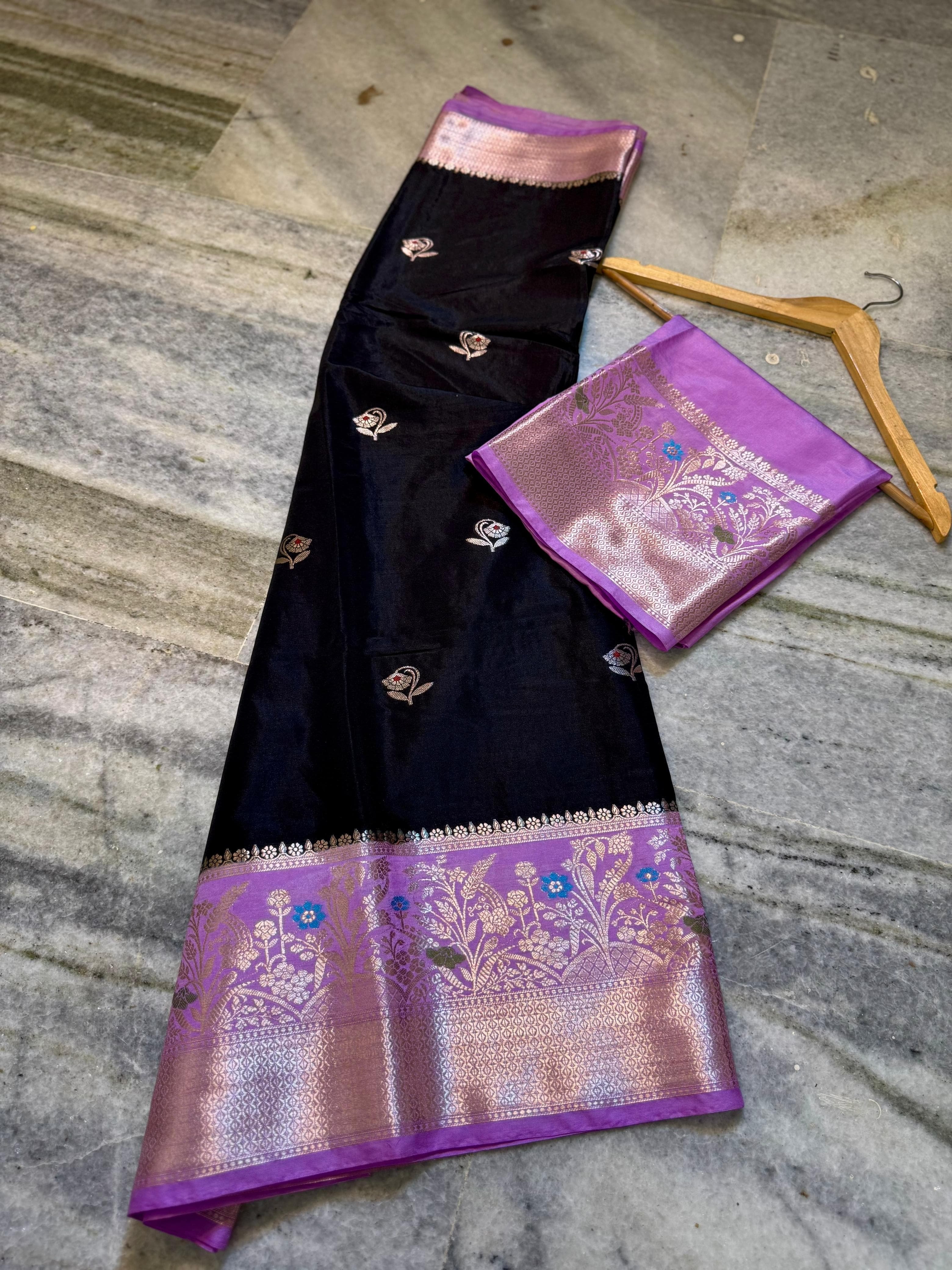 Premium Banarasi Semi Mashru Silk Sarees