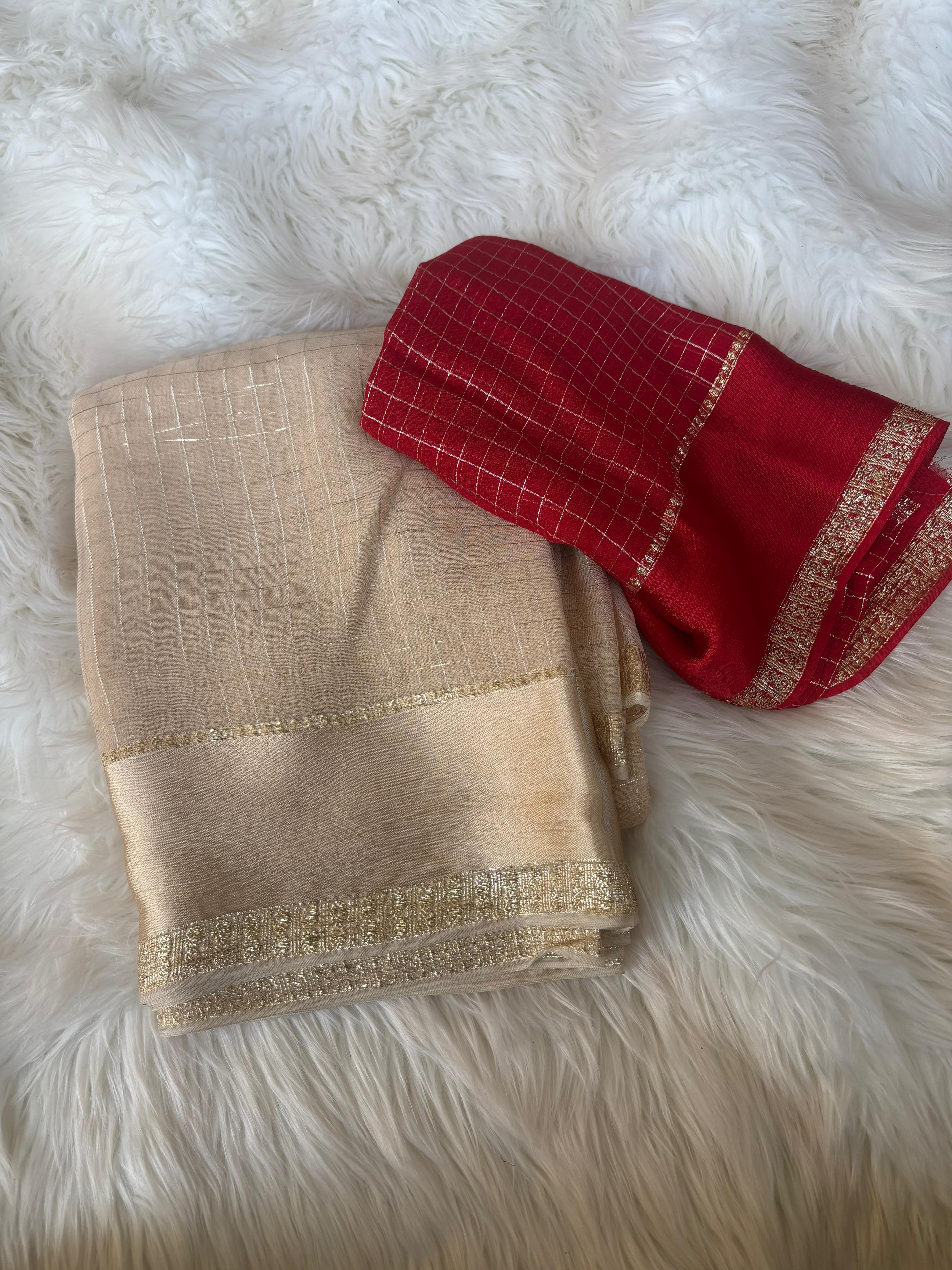 Viscose Georgette Saree With Running Blouse/Contrast Blouse Options