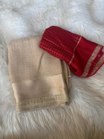 Viscose Georgette Saree With Running Blouse/Contrast Blouse Options