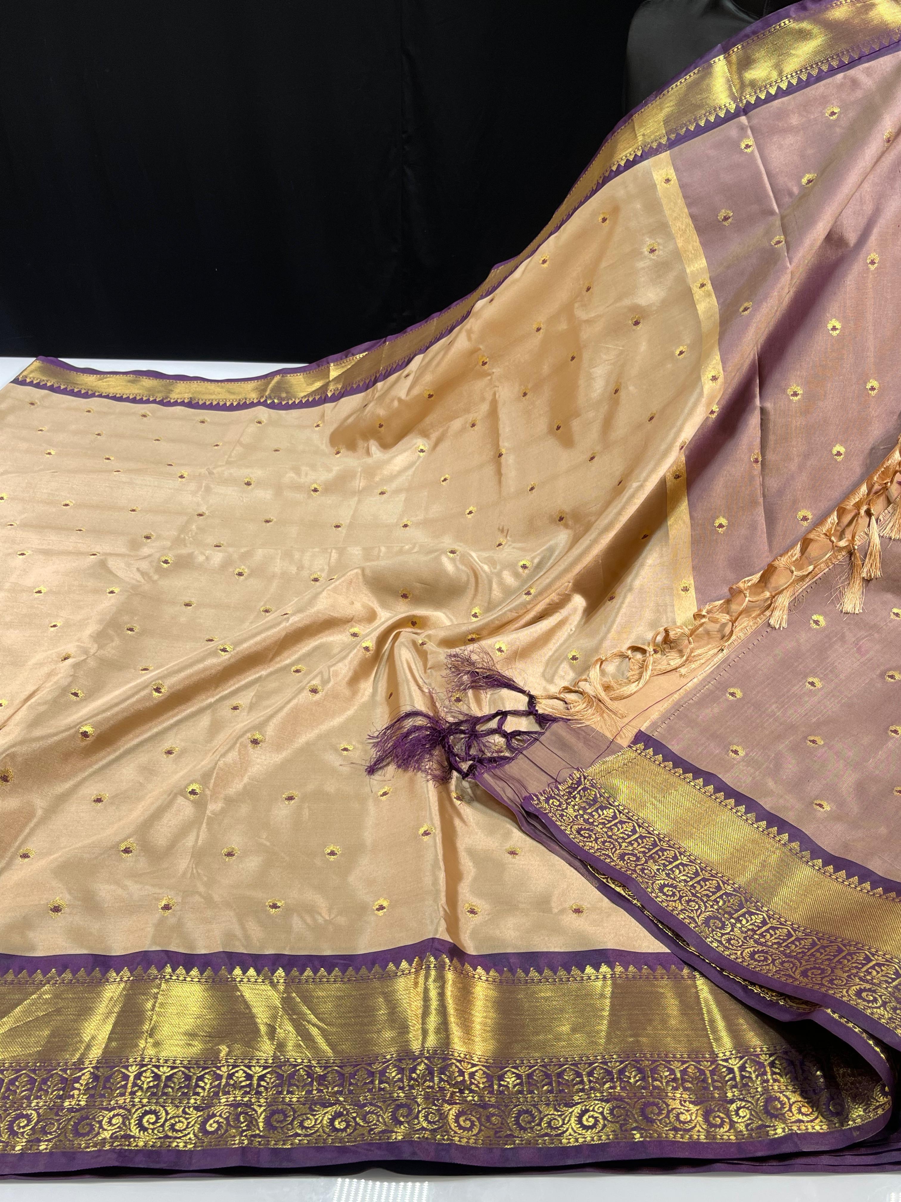 Premium Semi Silk Saree in Gadwal Style