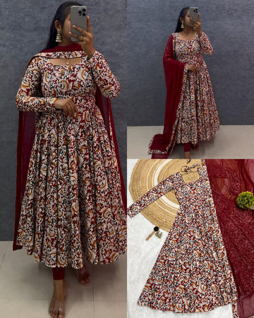 Anarkali Dresses with Hand Block Print