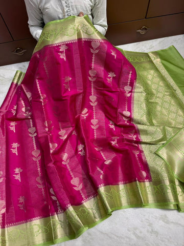 Premium Banarasi Dyble Dupion Soft Silk Saree