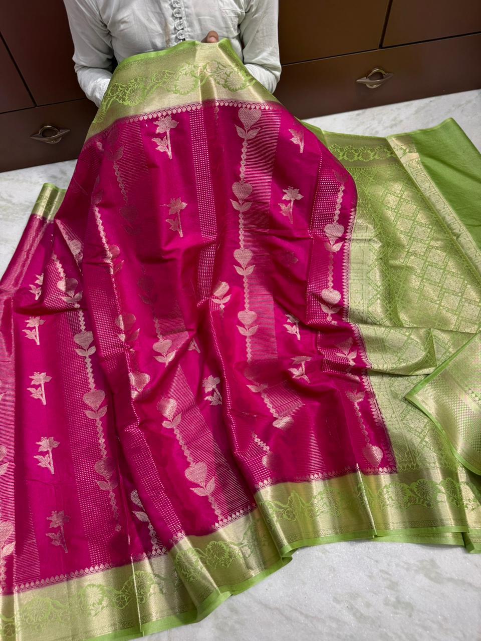 Premium Banarasi Dyble Dupion Soft Silk Saree