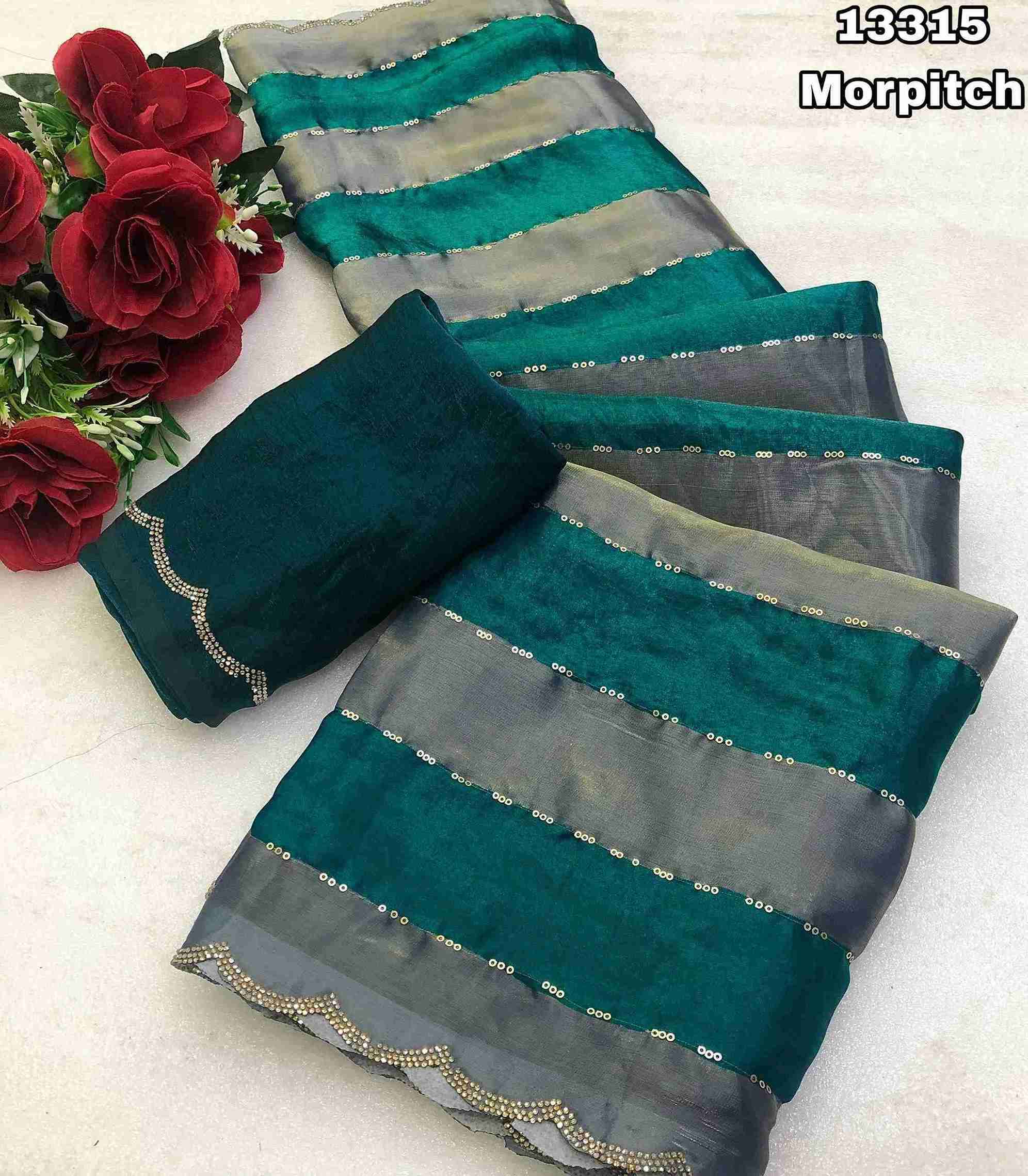 Space Silk Shaded Embroidery Sarees