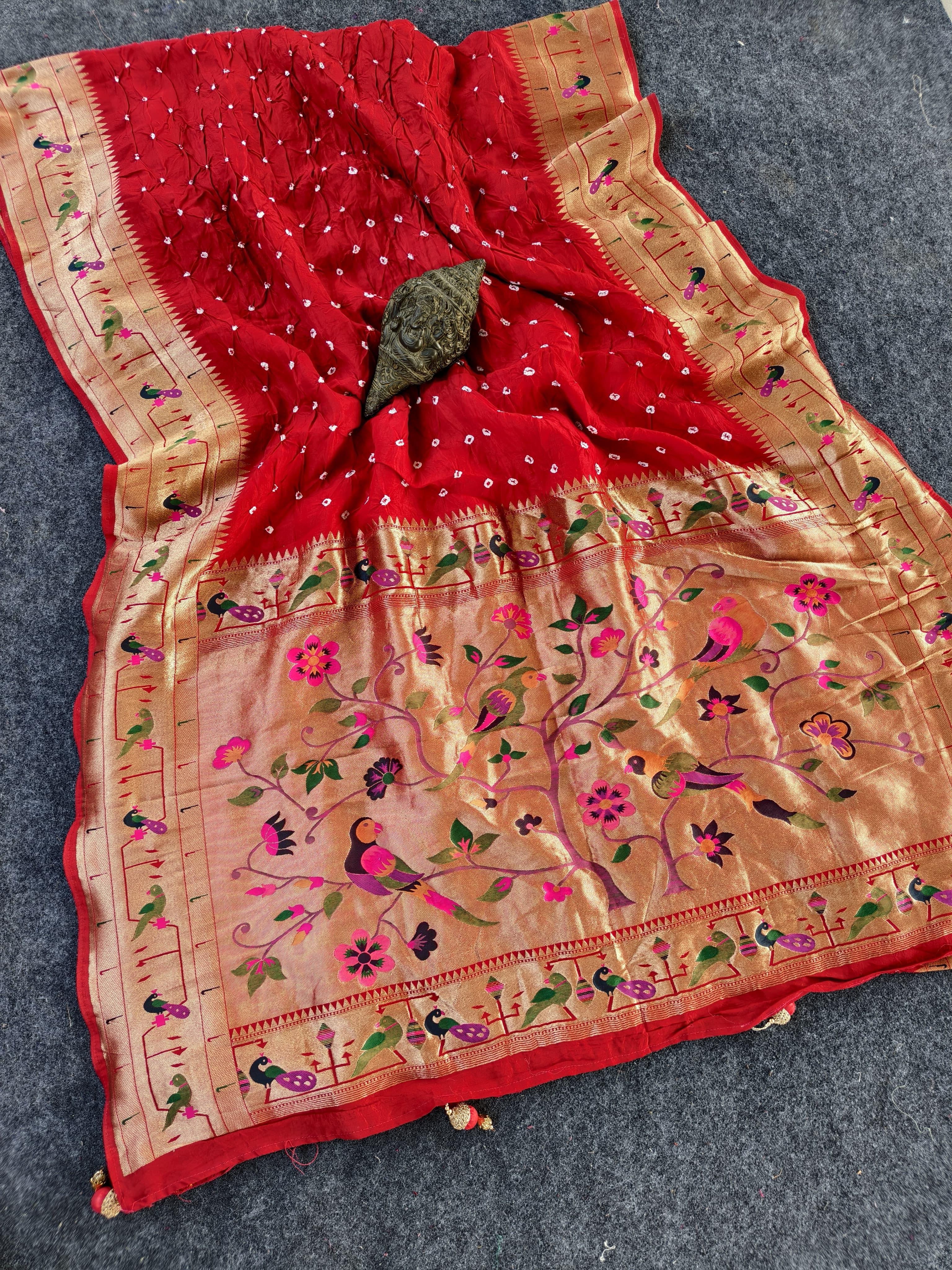 Pure Viscose Bandini with Pythani border