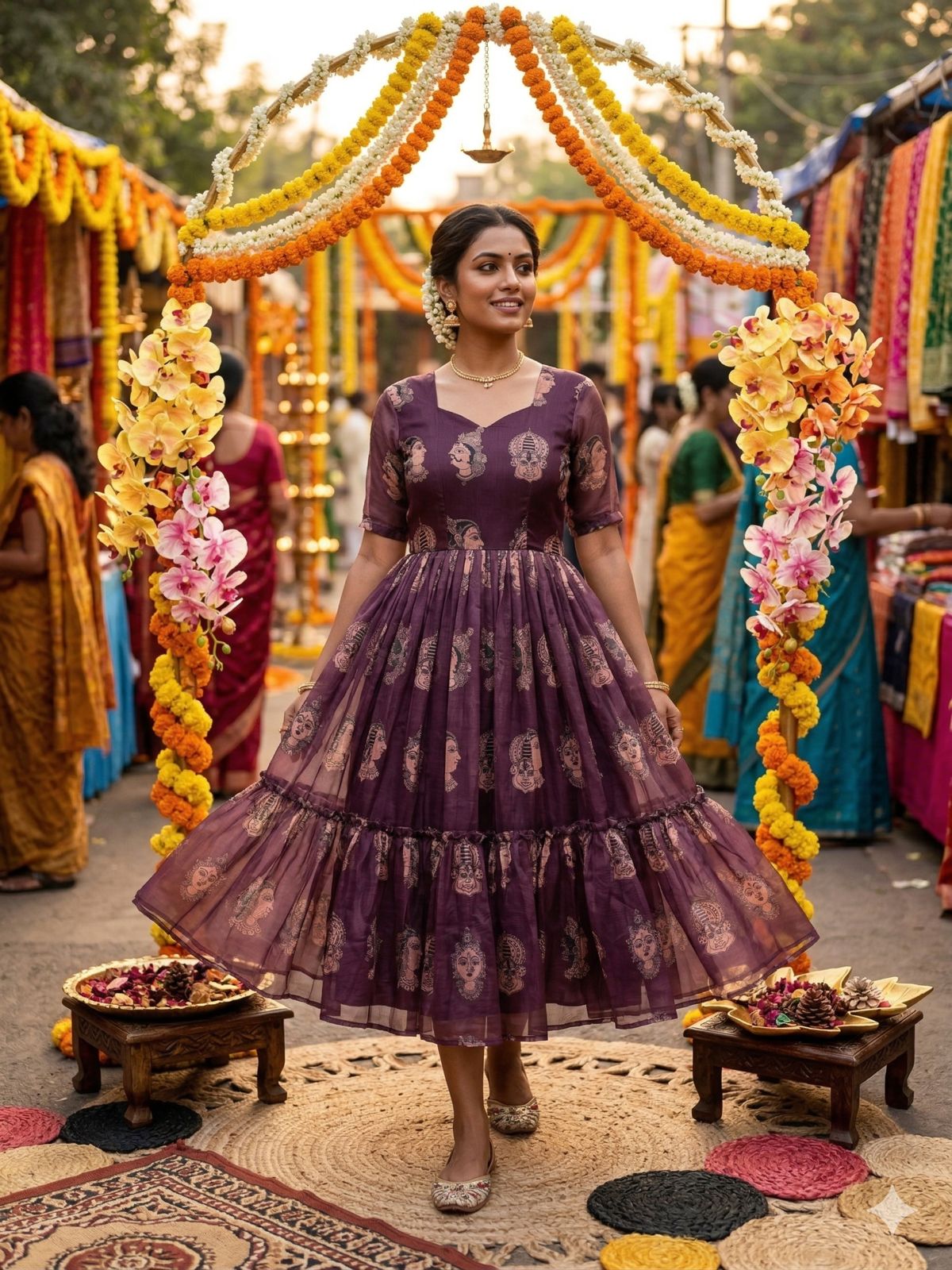 Summer Special Kalamkari Midi Gowns