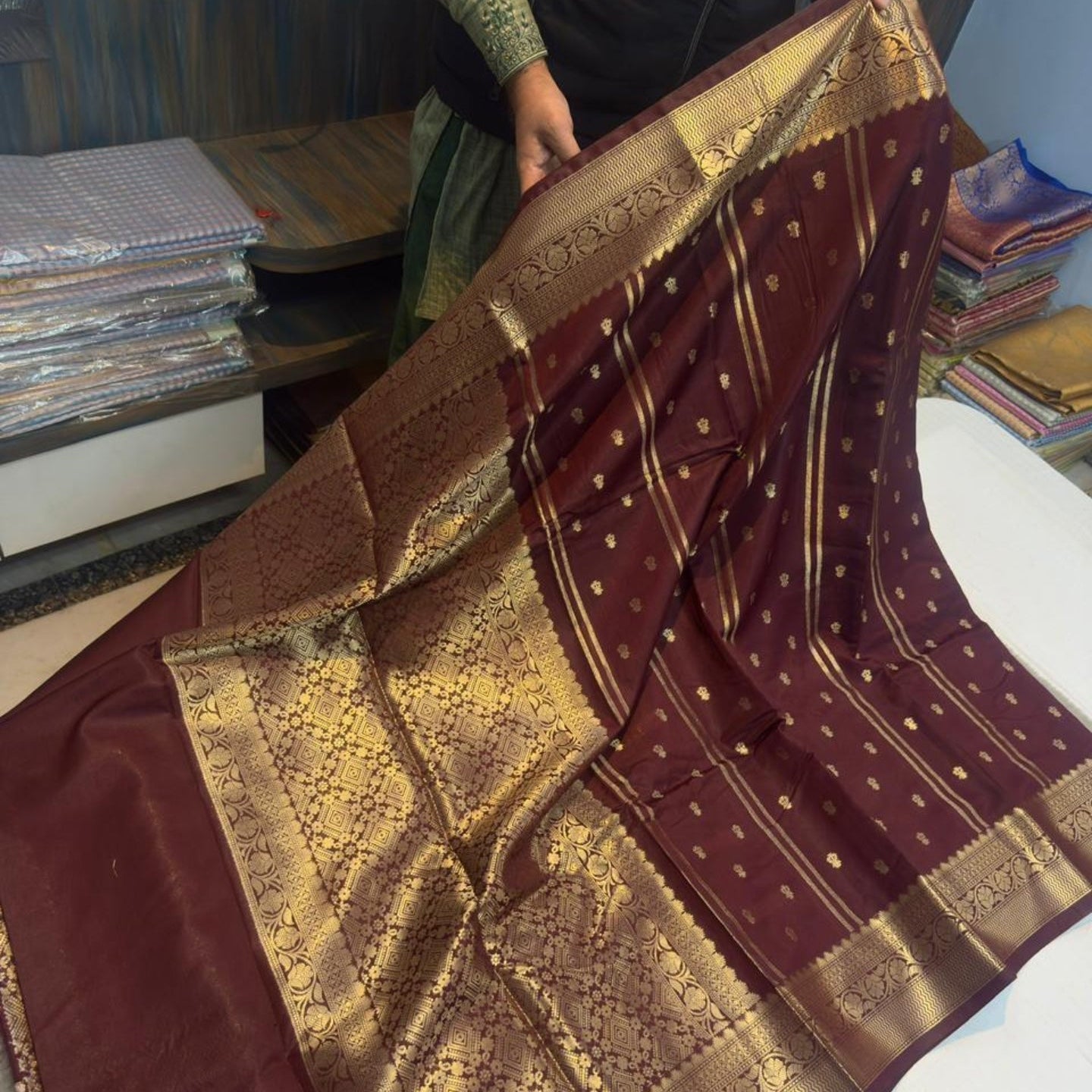 Soft Banarasi Raw Mango Silk Sarees
