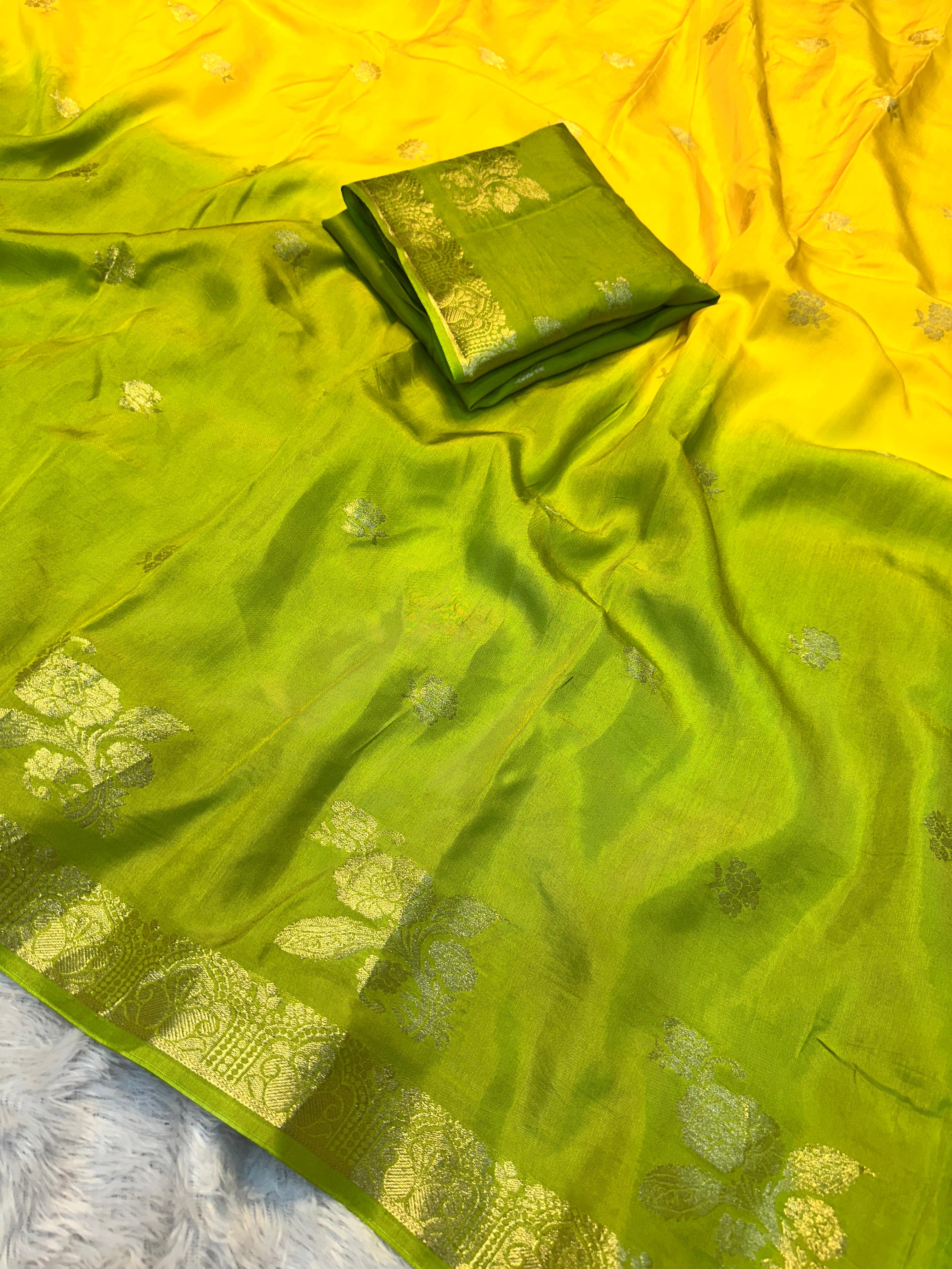 Muslin Silk Dual Shaded Sarees