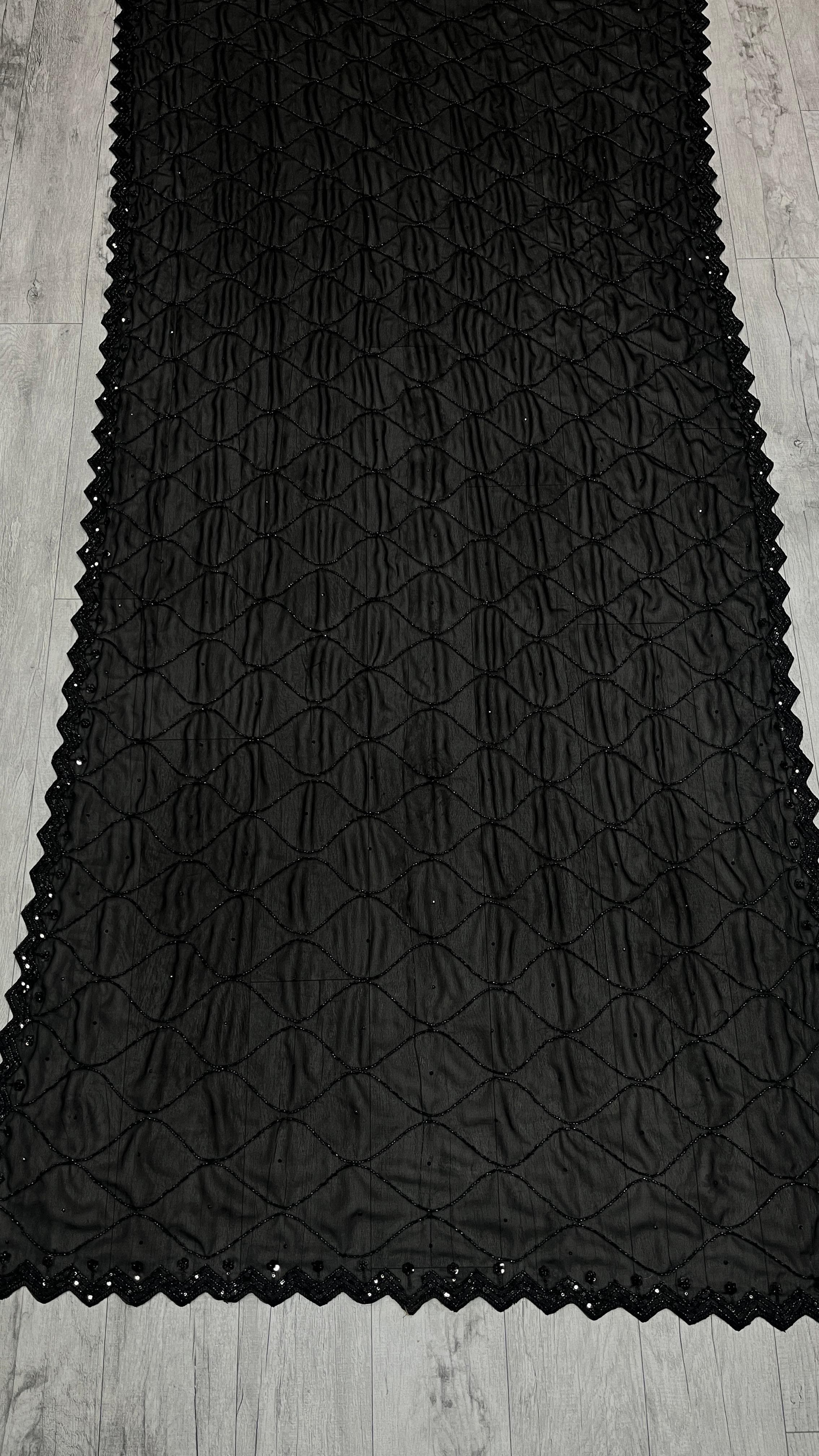 Cocktail Party Sarees with Original Beads Work