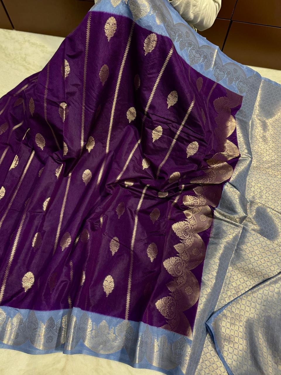 Banarasi Dyble Dupion Soft Silk Sarees