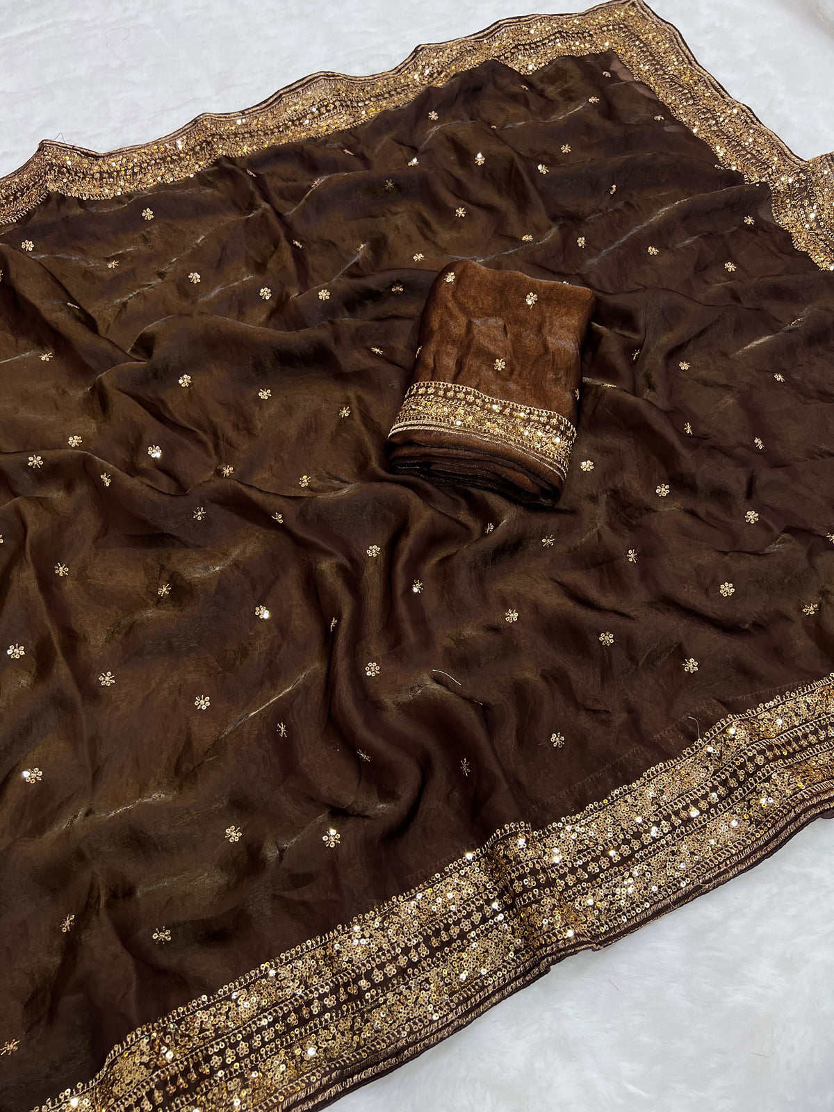 Premium Quality Space Silk Sarees with Beautiful Embroidery Cording & Sequance c-pallu work and butti work
