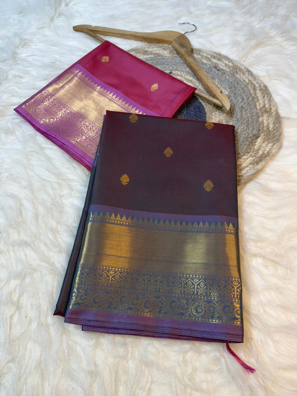 Soft & Shine Premium Banarasi Soft Katan Silk Saree