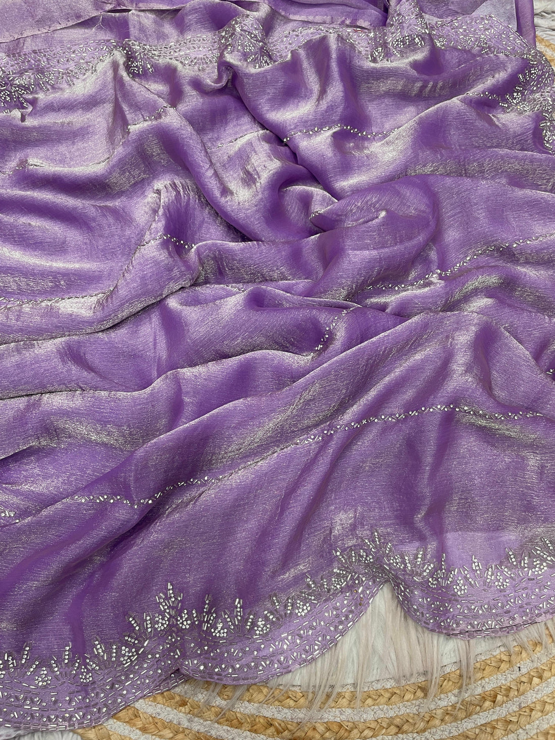 Fendy chiffon with Swarovski work