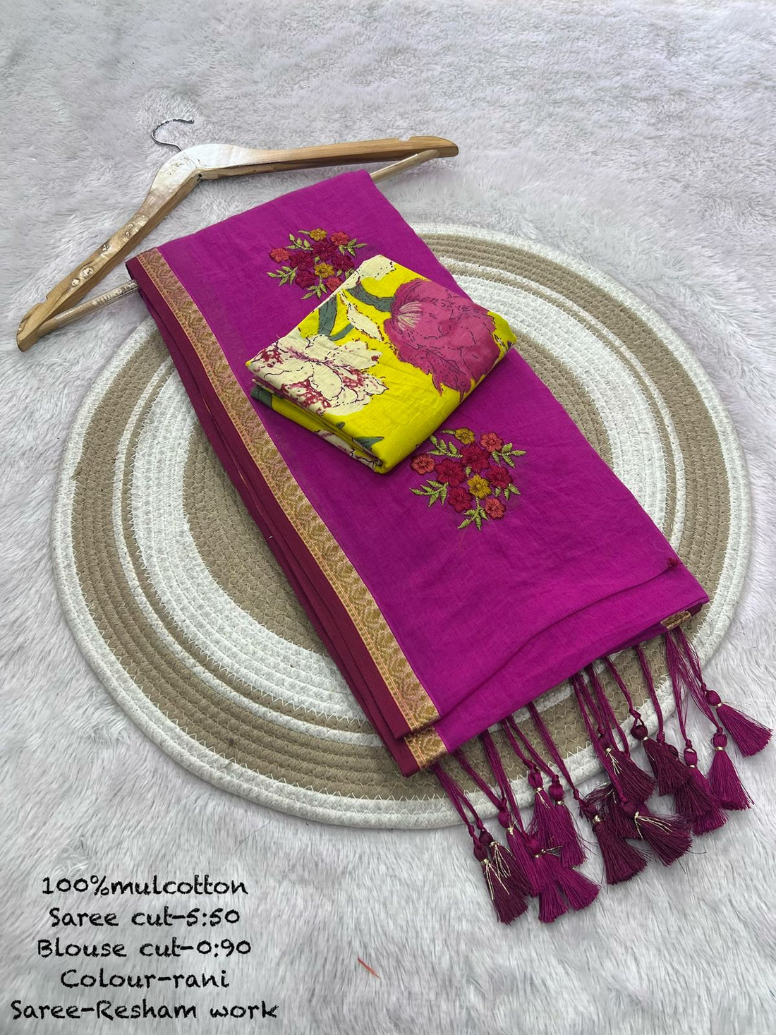 Pure Mul Cotton Sarees with Embroidery