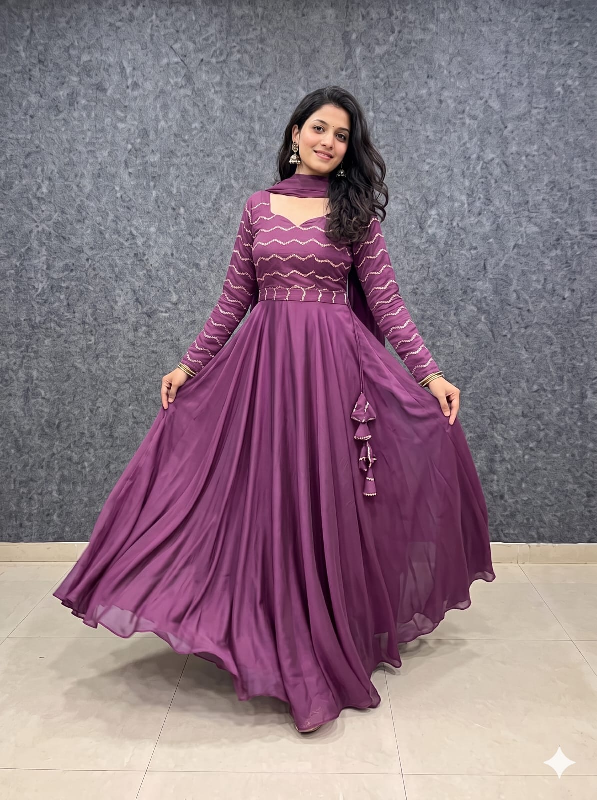 Designer Rangoli Silk Gowns with Beads Sequence Work