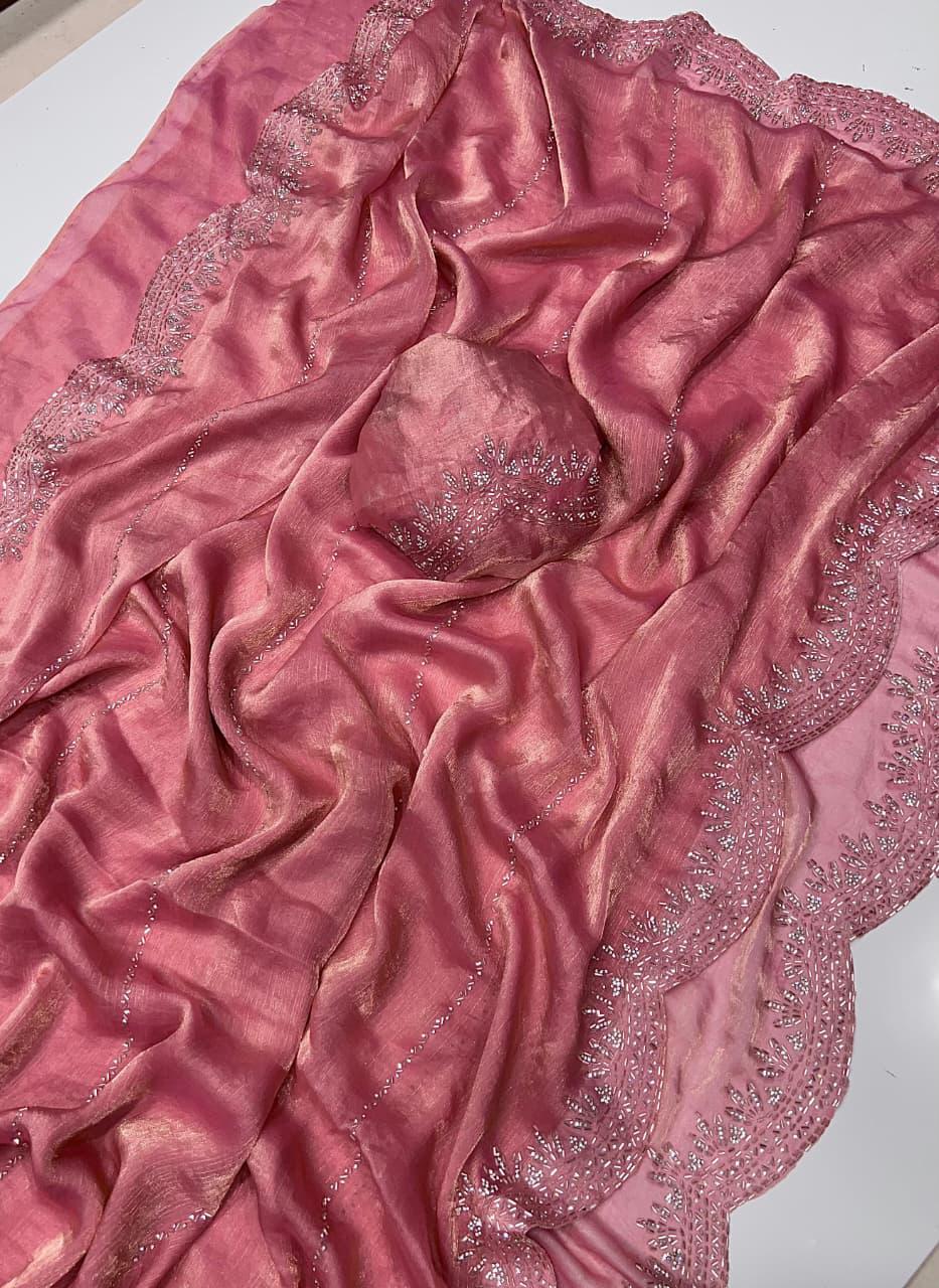 Fendy Chiffon Space Silk Sarees