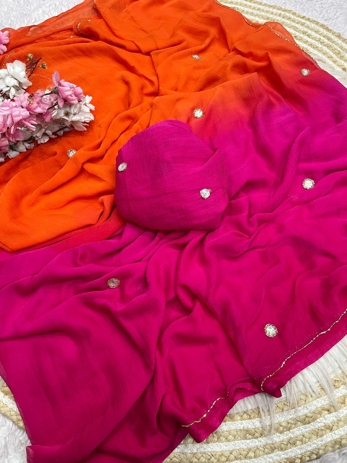 Pure Soft Nazmin Chinnon Sarees