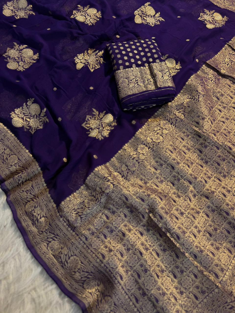 Premium Pure Viscose Soft Georgette Sarees