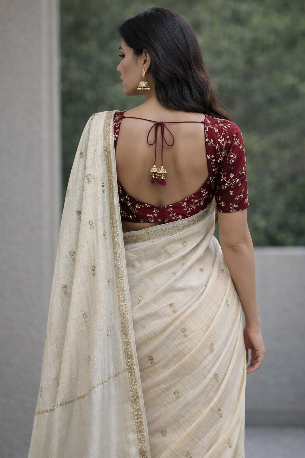 Viscose Georgette Saree With Designer Blouse