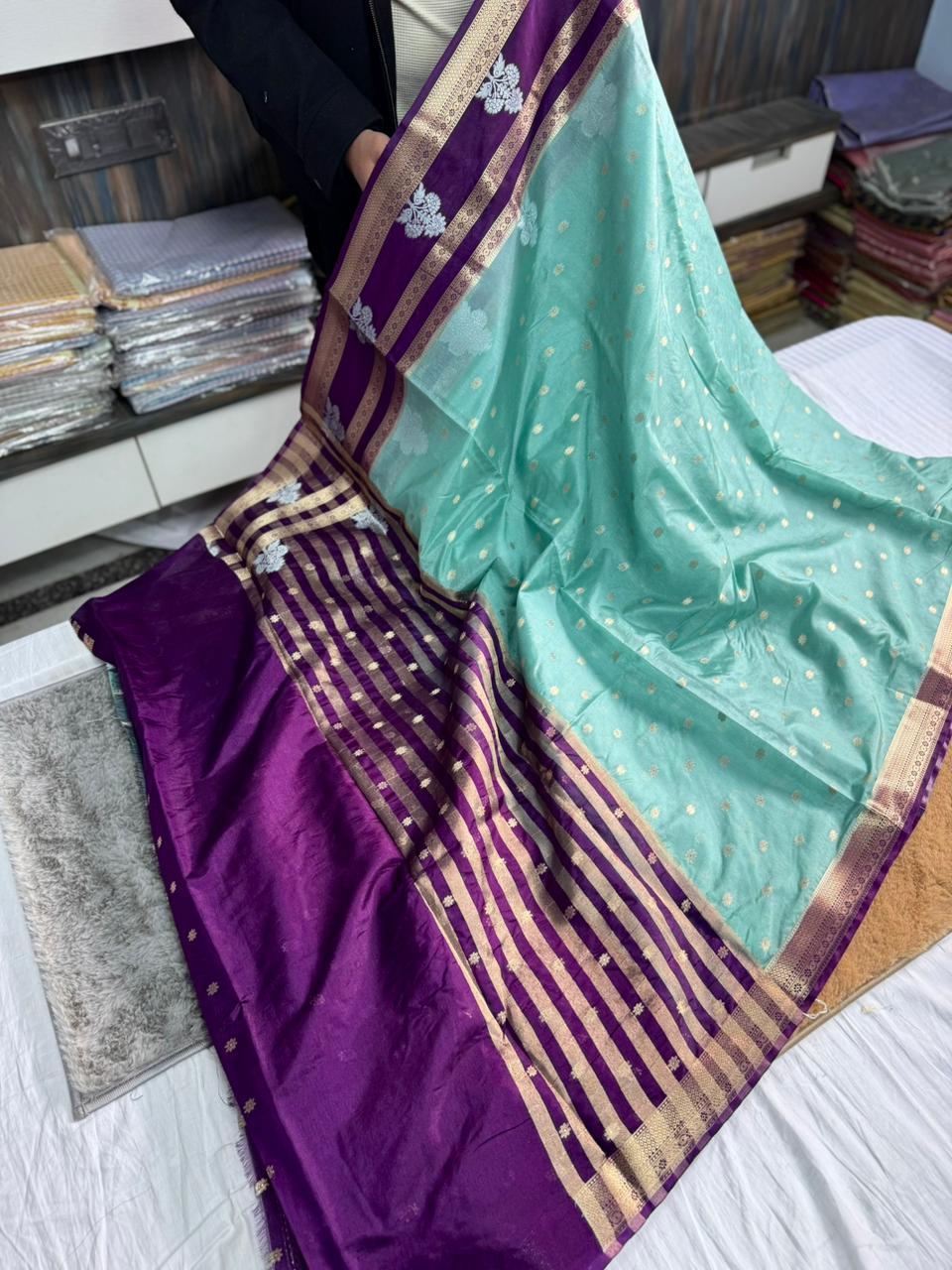 Premium Banarasi Dyble Dupion Soft Silk Sarees