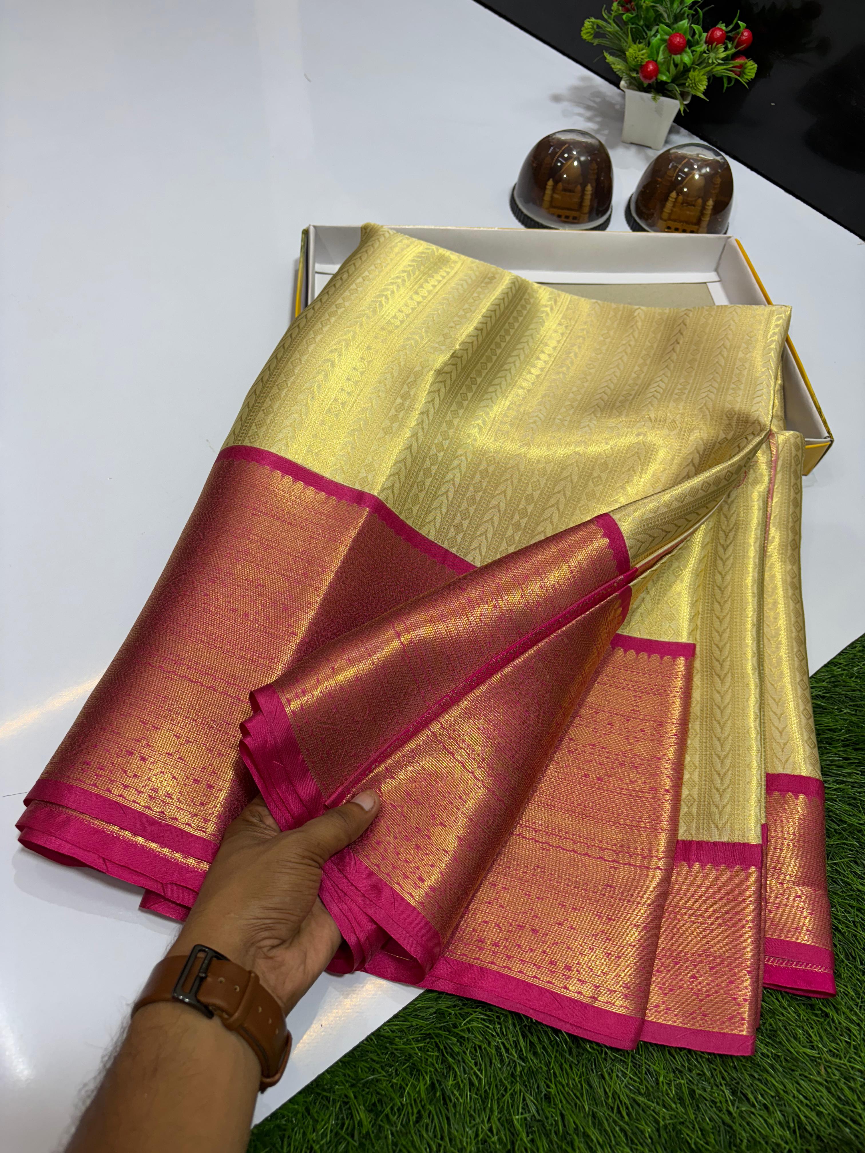 Soft Banarasi Tissue Pattu Silk