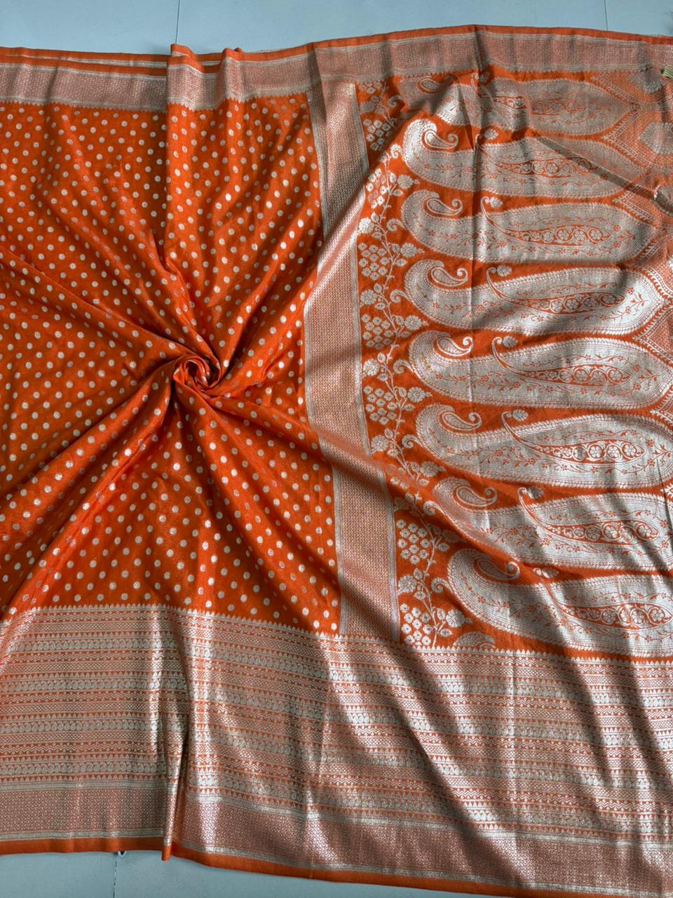 Premium Pure Khadi Crepe Silk Sarees