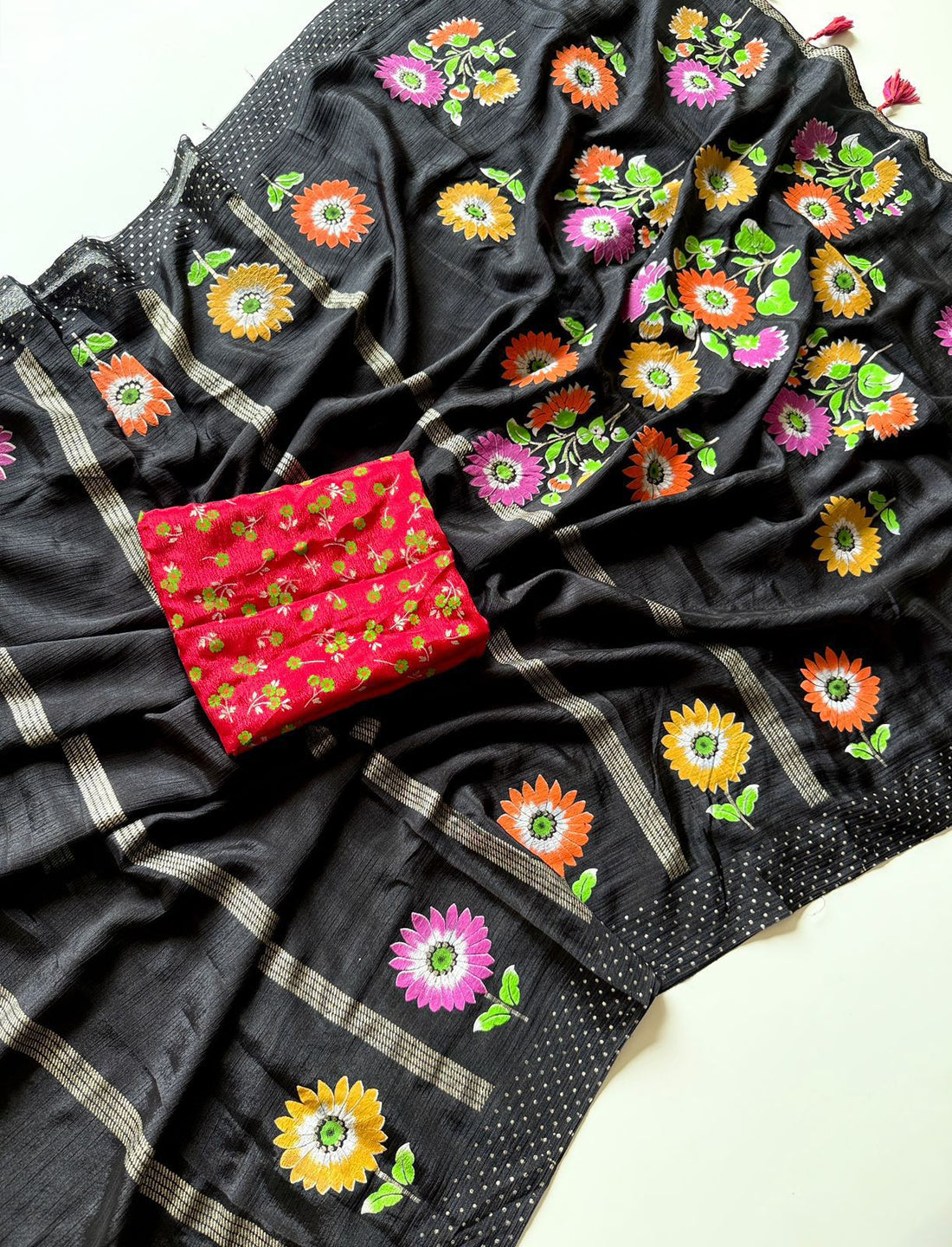 Soft Chinnon with floral Print