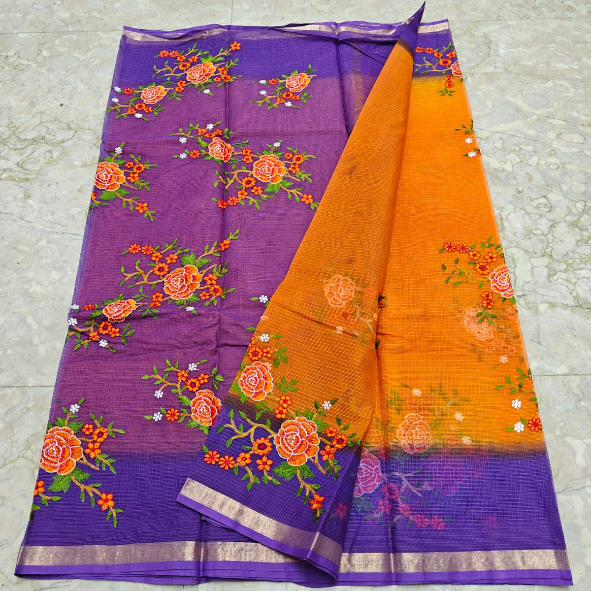 Pure Kota doriya embroidery sarees