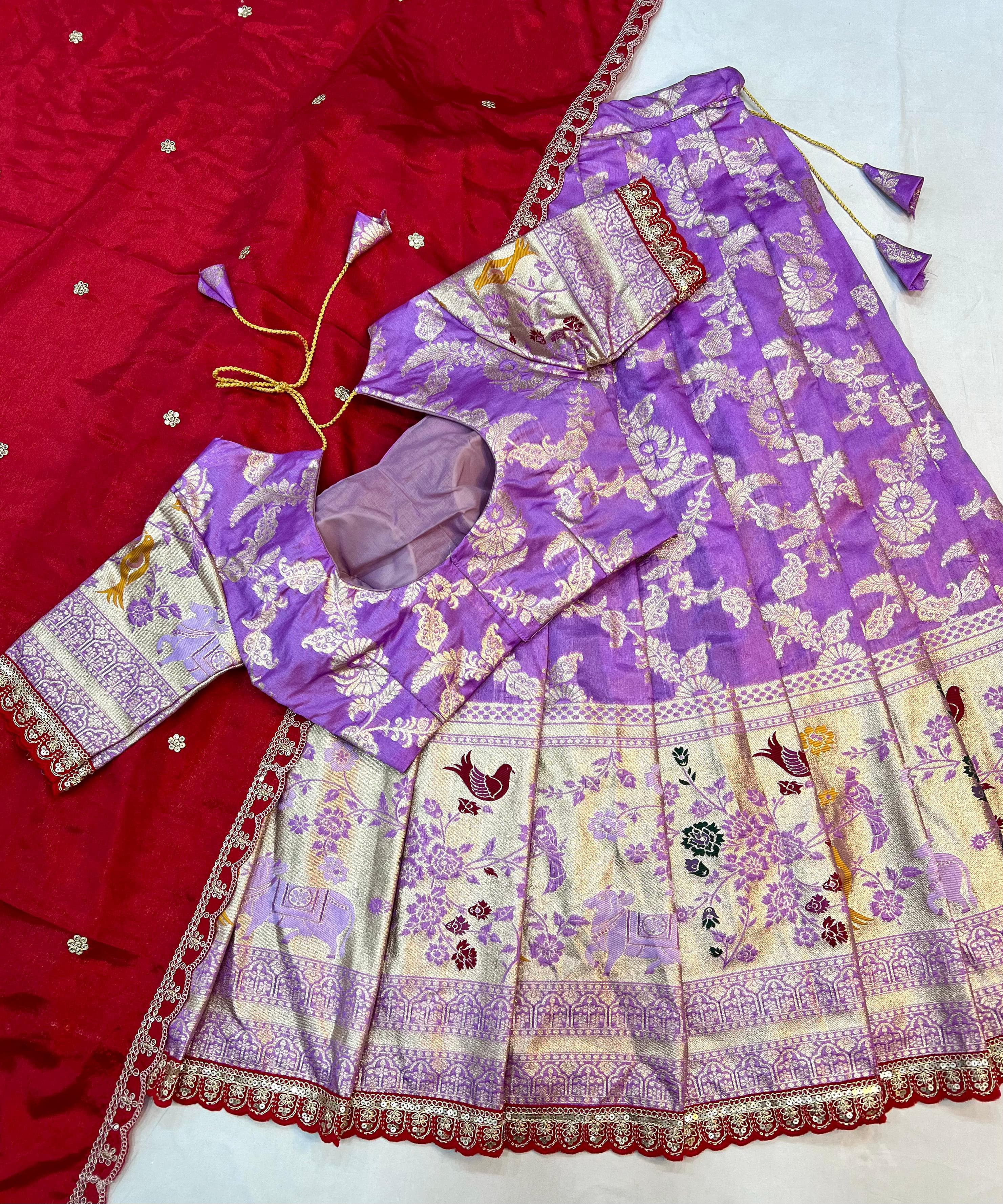Paithani Tissue Silk Lehangas