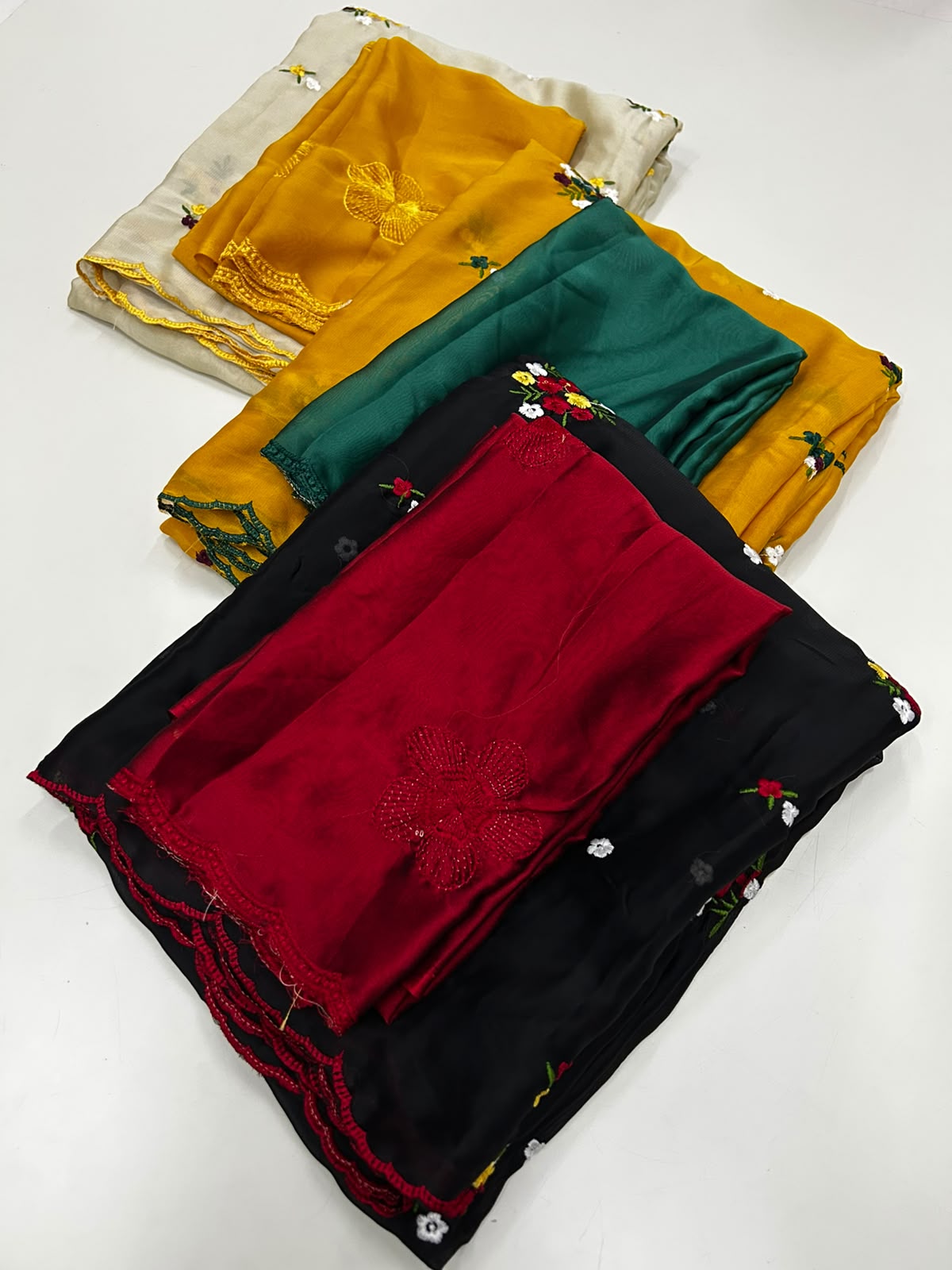 Soft Rangoli Silk Sarees with Embroidery Work