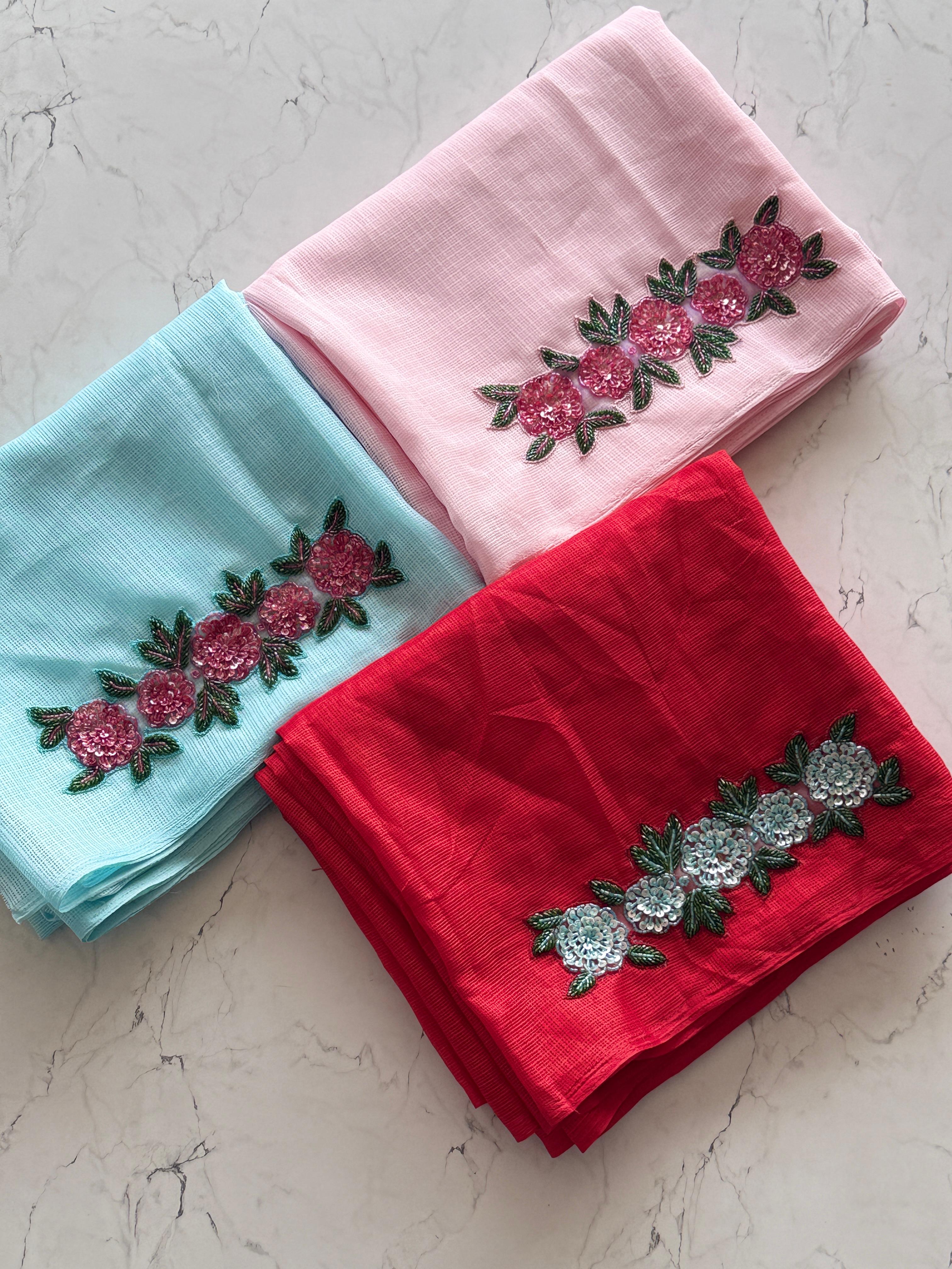 Premium Kota Doriya Sarees with work