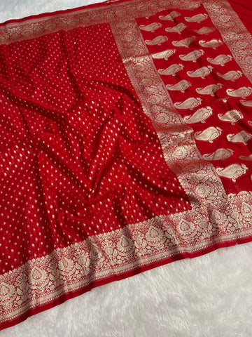 Banarasi Handloom Georgette Saree